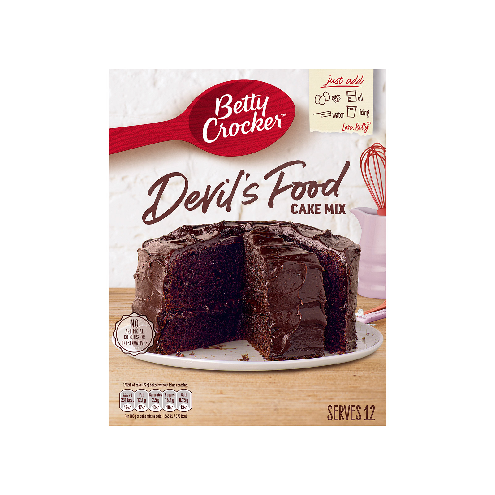Betty Crocker Devil's Food μείγμα για κέικ 425g εικόνα 1