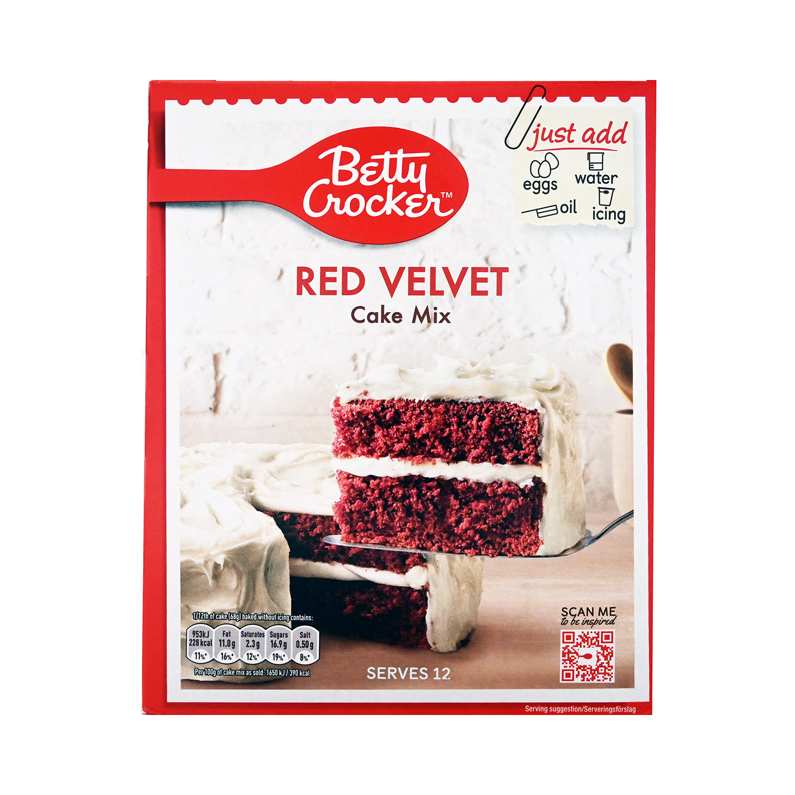 Betty Crocker Red velvet μείγμα για κέικ 425g εικόνα 1