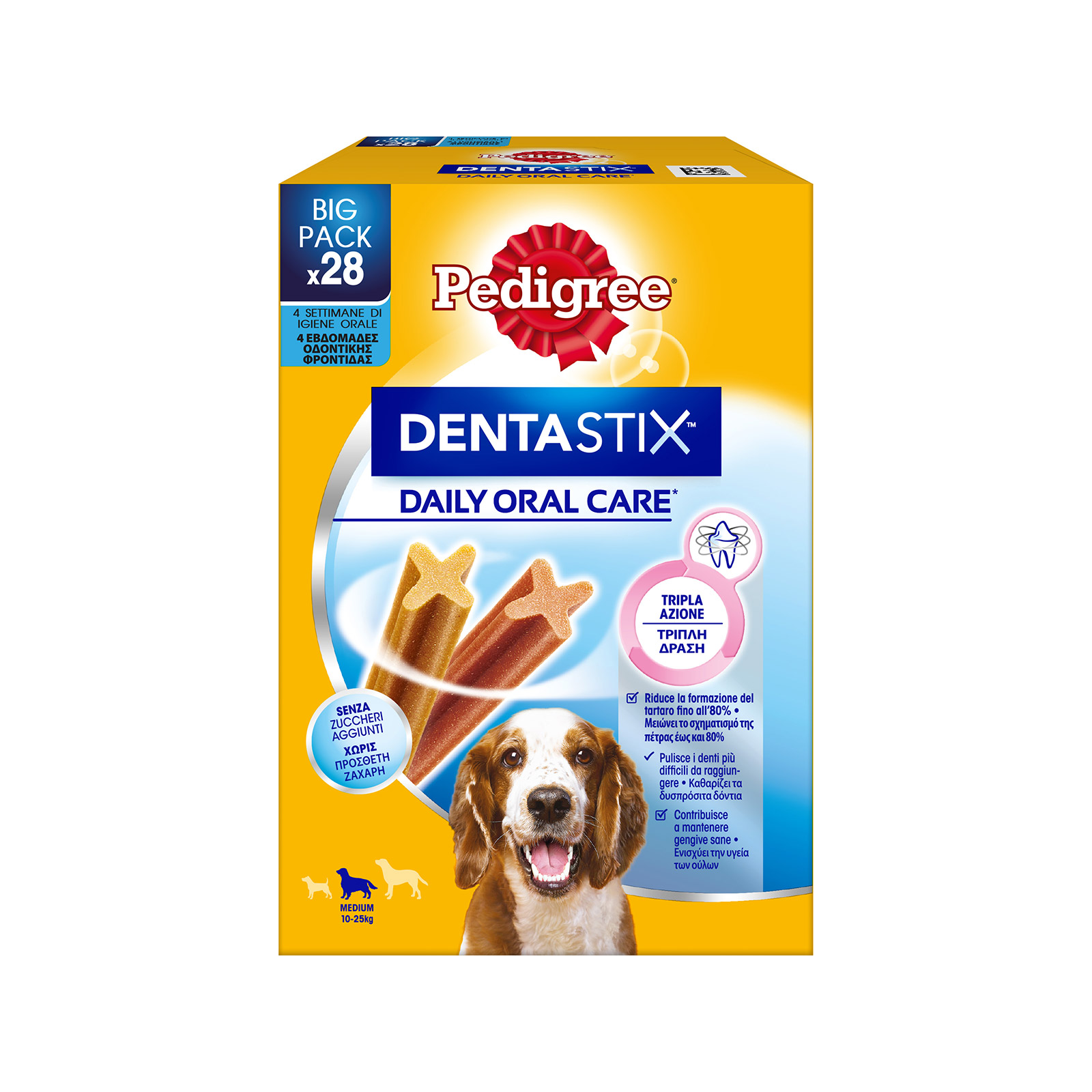 Pedigree Dentastix τροφή σκύλου συμπληρωματική medium 10-25kg 4x180g εικόνα 1