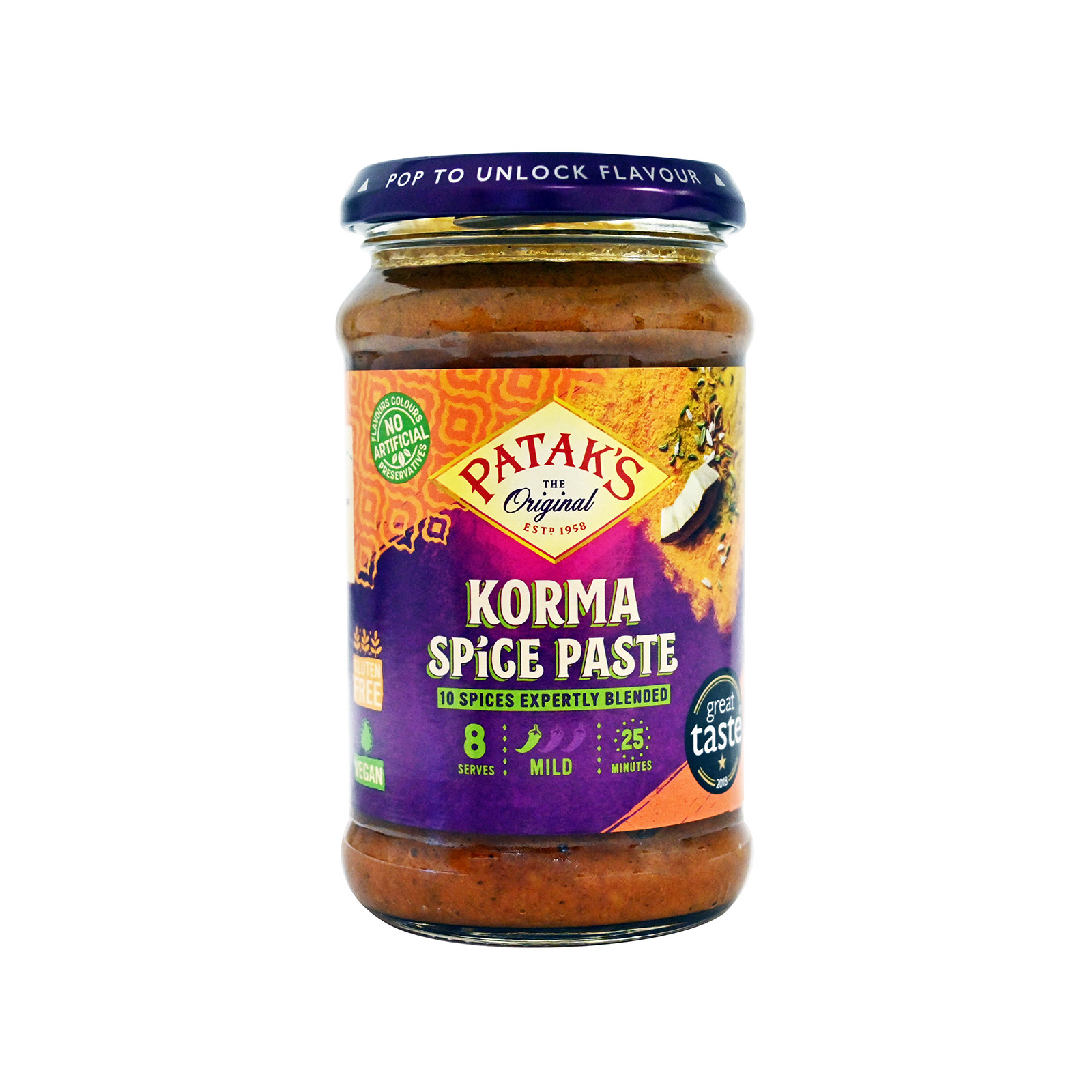 Patak's πάστα μπαχαρικών korma mild 290g εικόνα 1