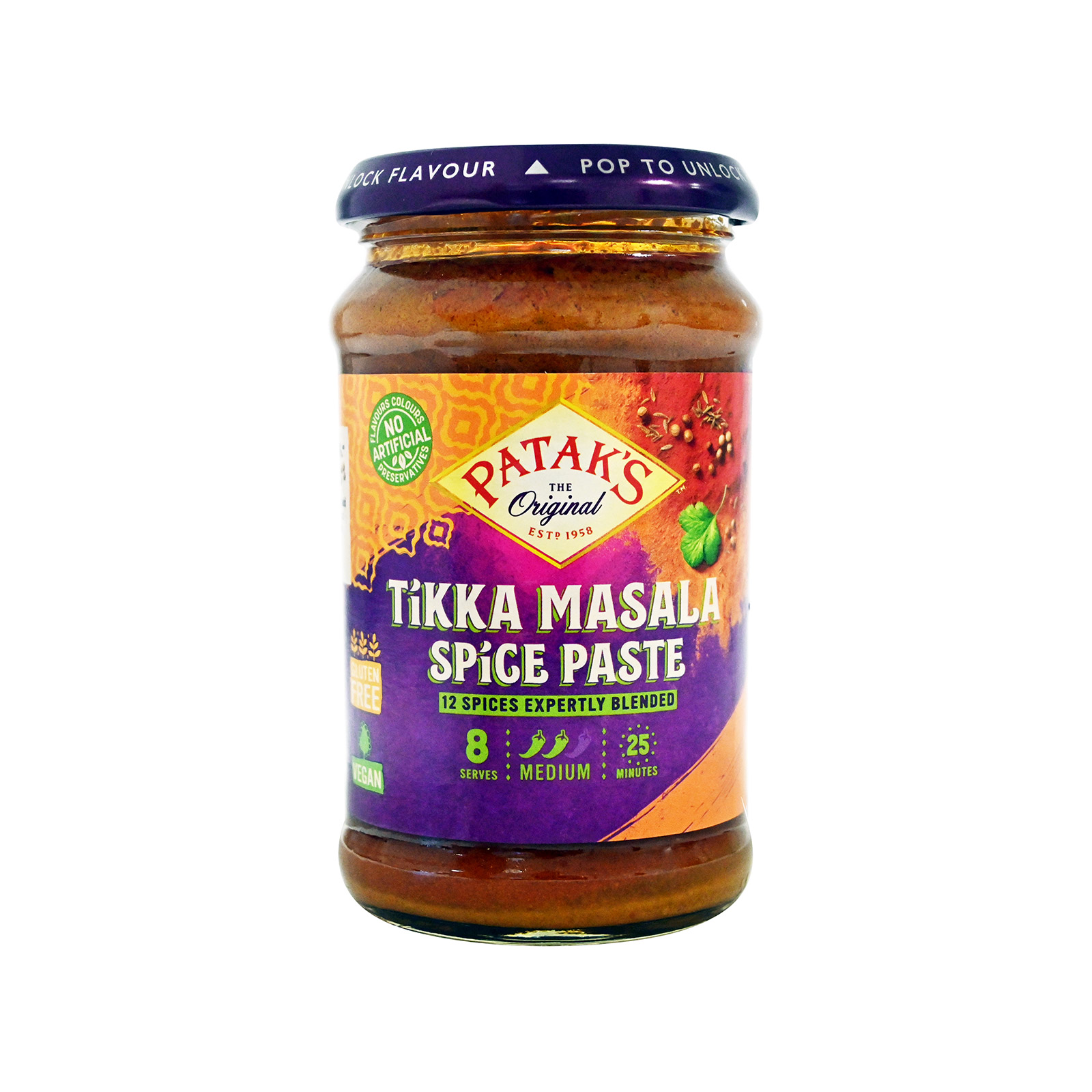 Patak's πάστα μπαχαρικών tikka masala, medium 283g εικόνα 1