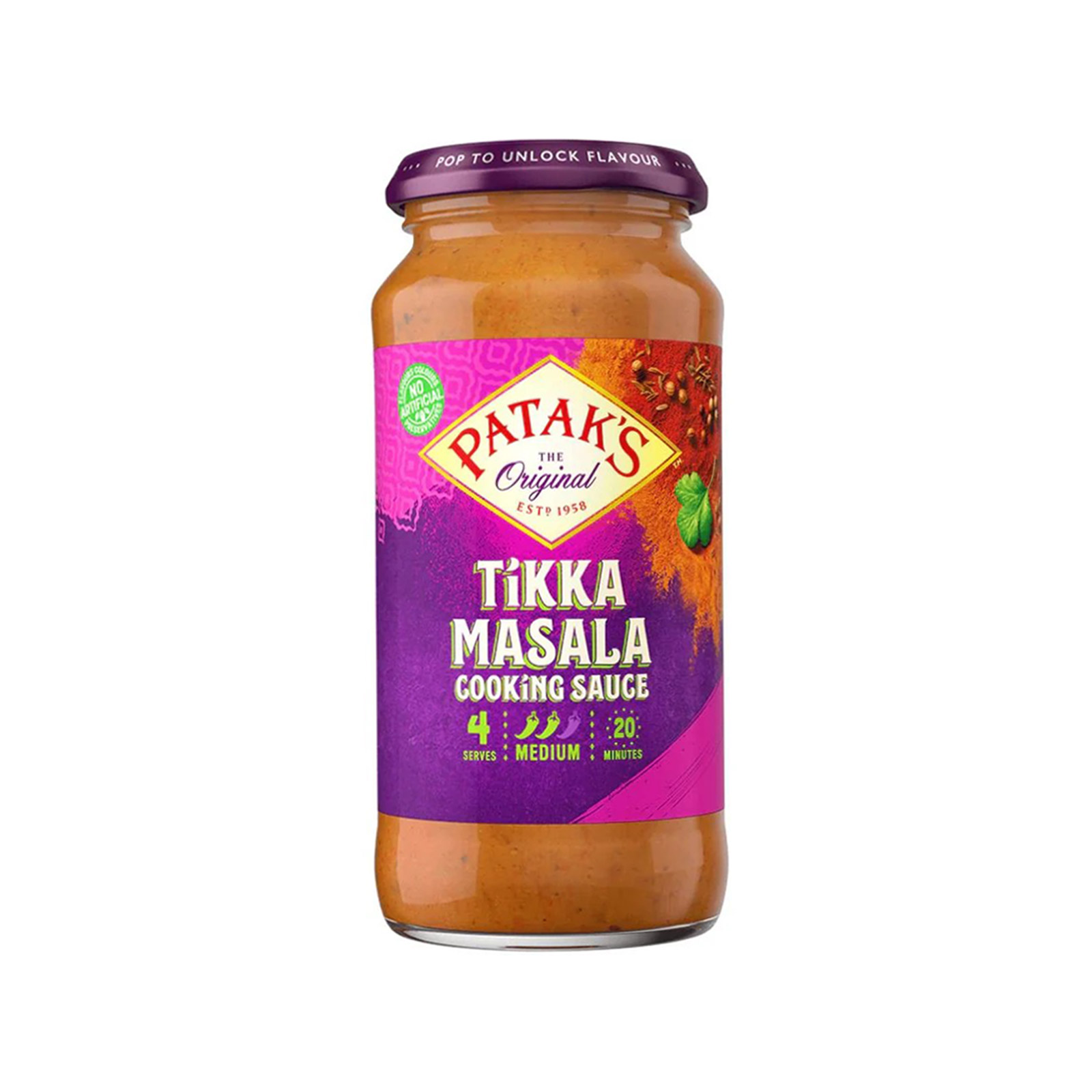Patak's σάλτσα έτοιμη tikka masala medium 450g εικόνα 1