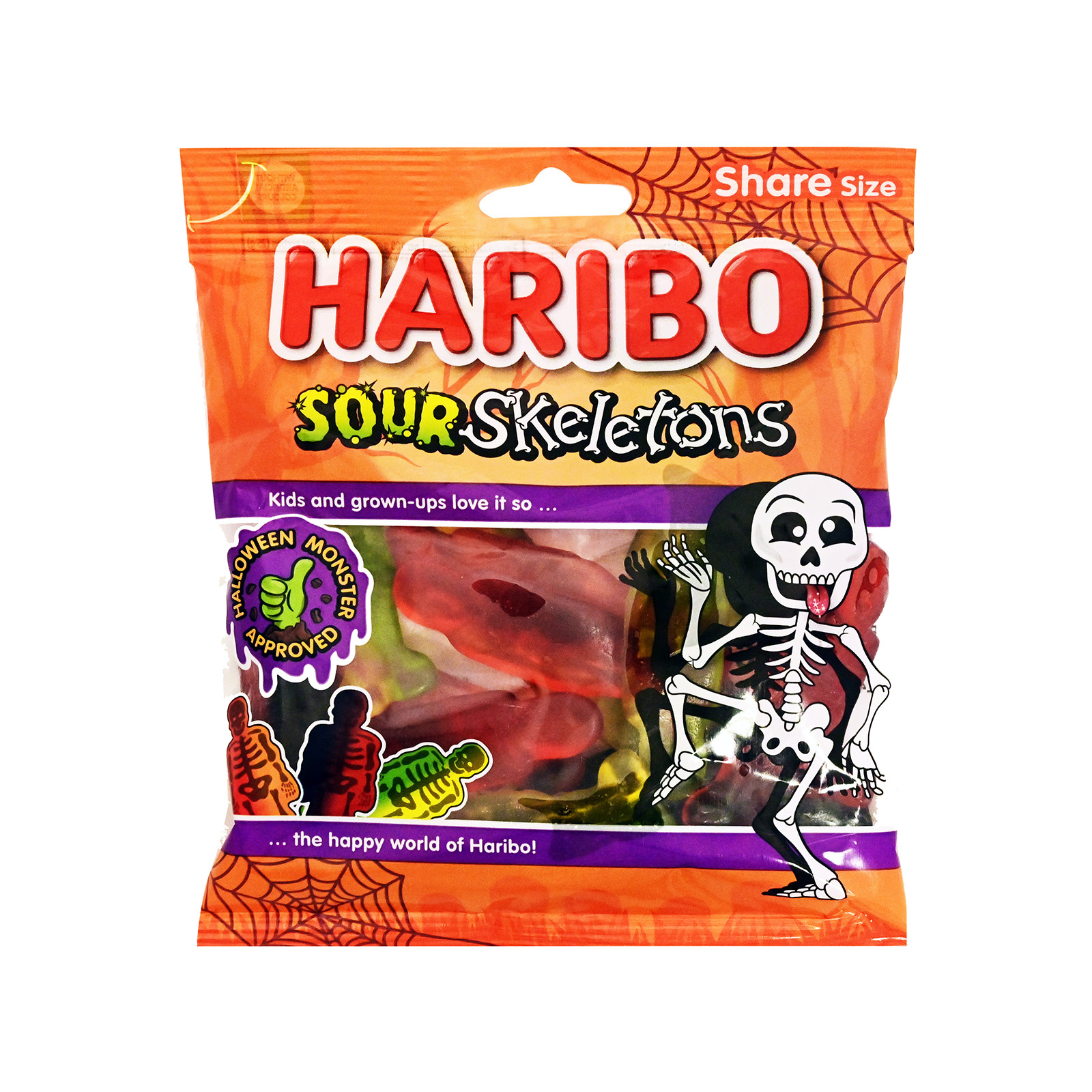 Haribo Sour skeleton Jelly Pops 160g image 1