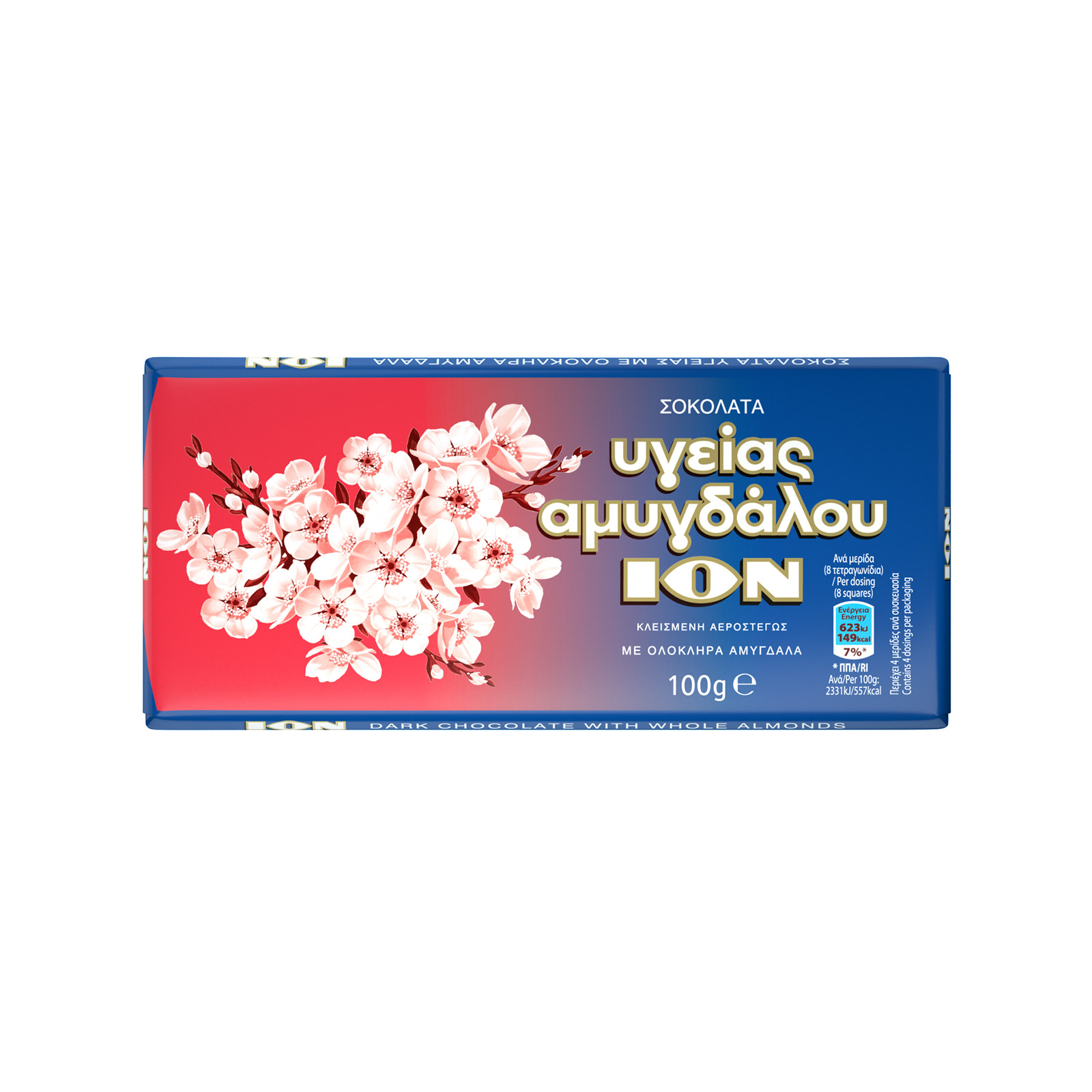 Ίον σοκολάτα υγείας αμυγδάλου 100g εικόνα 1