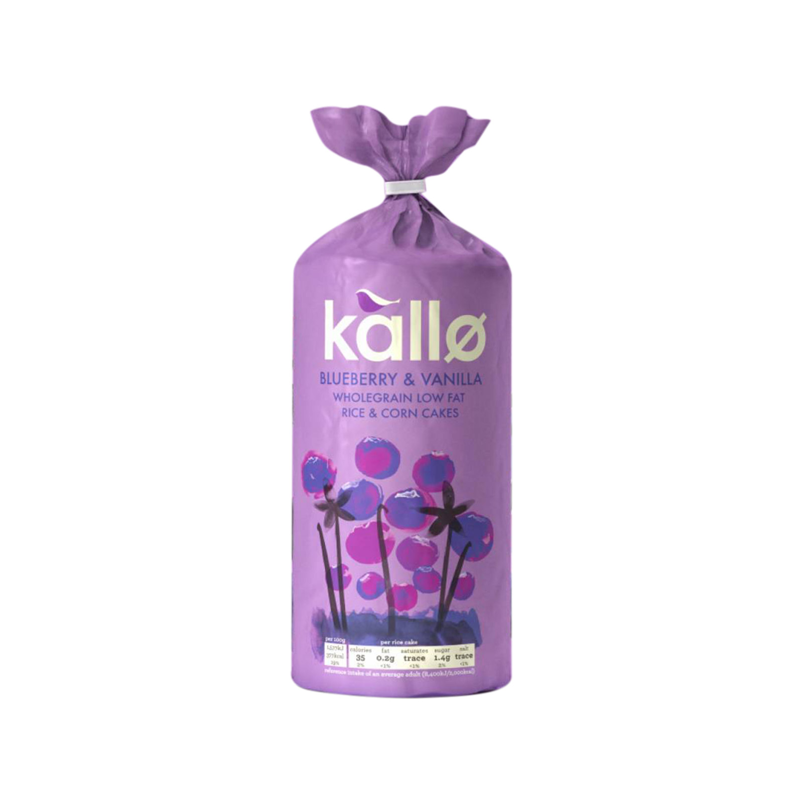 Kallo γκοφρέτα ρυζιού & καλαμποκιού blueberry & vanilla 131g εικόνα 1