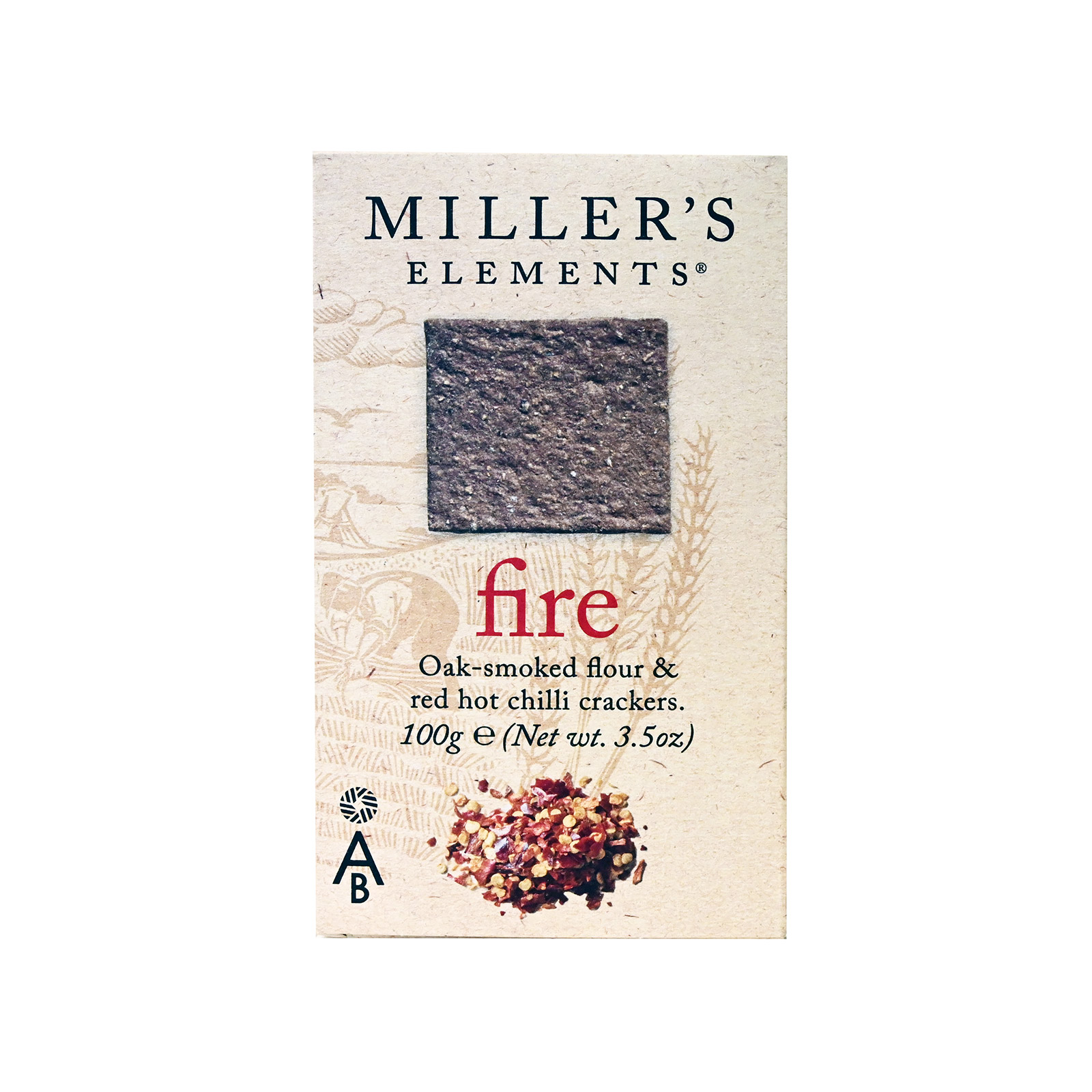 Miller's Elements Earth Fire κράκερ red hot chilli 100g εικόνα 1