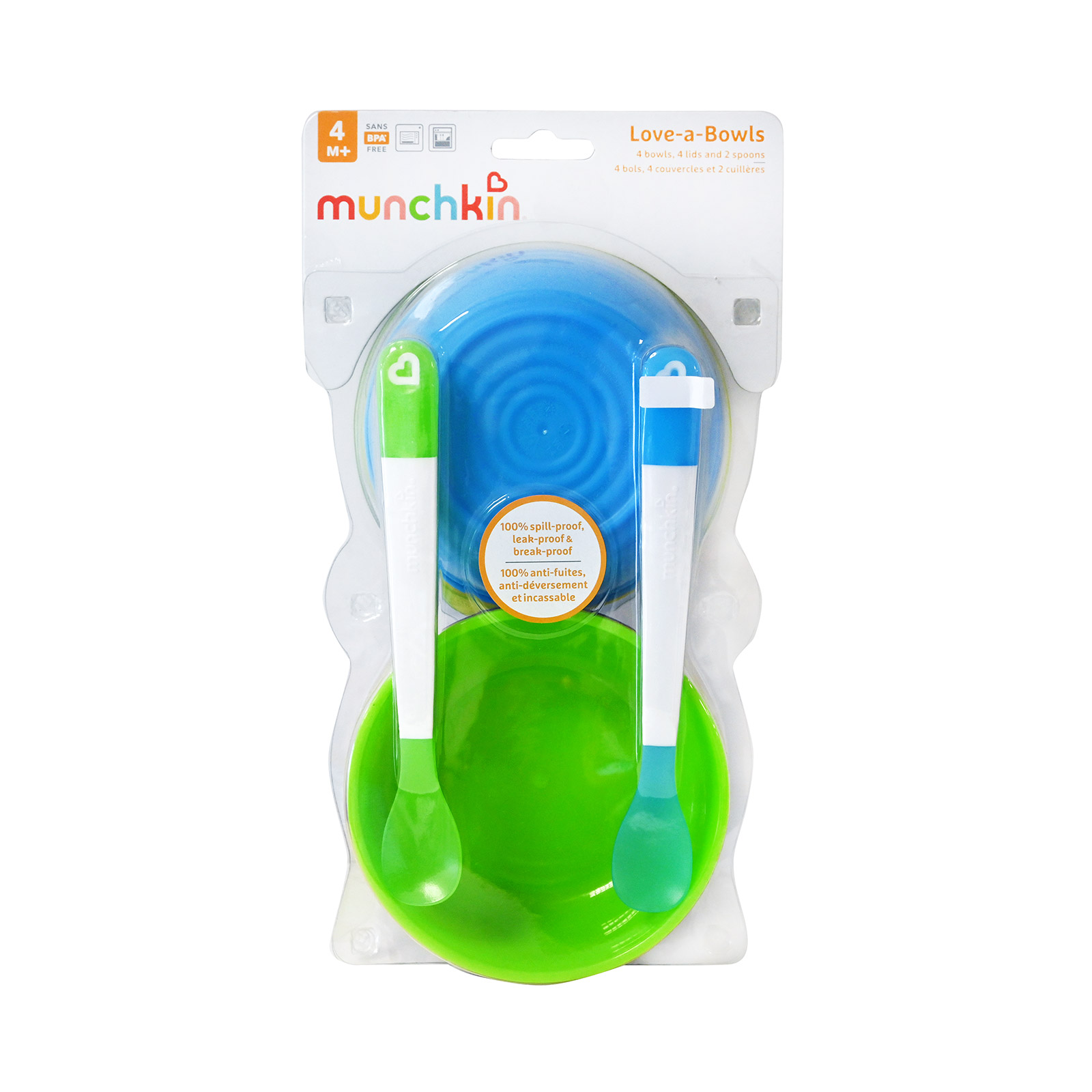 Munchkin Love a bowls σετ φαγητού παιδικό +4 μηνών εικόνα 1