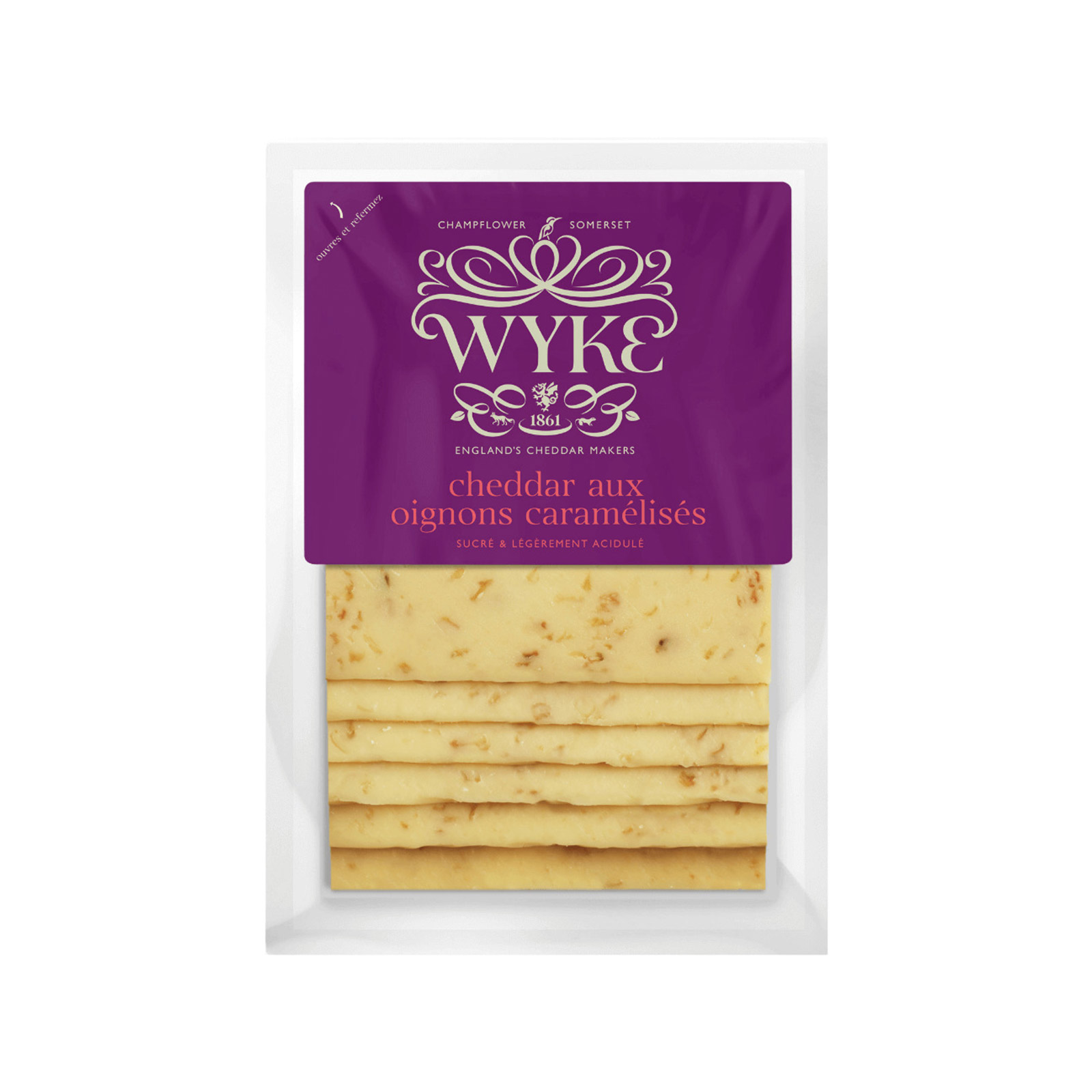 Wyke Farms τυρί cheddar για τοστ με καραμελωμενα κρεμμύδια σε φέτες 160g εικόνα 1