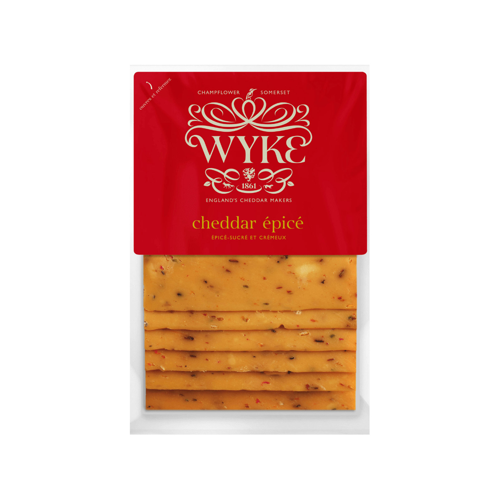Wyke Farms τυρί cheddar για τοστ με μπαχαρικά σε φέτες 160g εικόνα 1