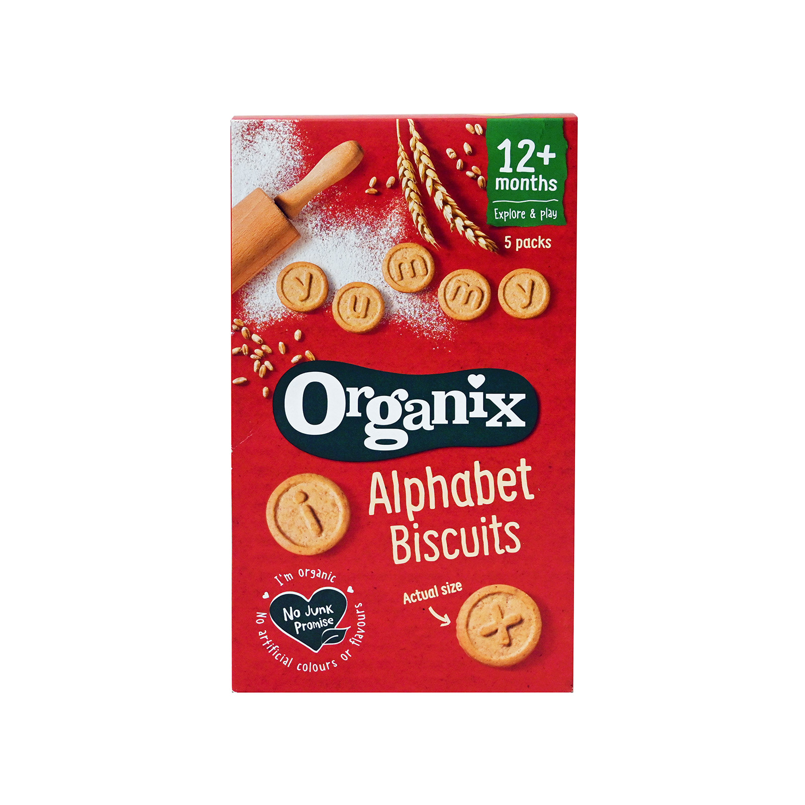Organix Goodies μπισκότα παιδικά alphabet +12 μηνών 5x25g εικόνα 1