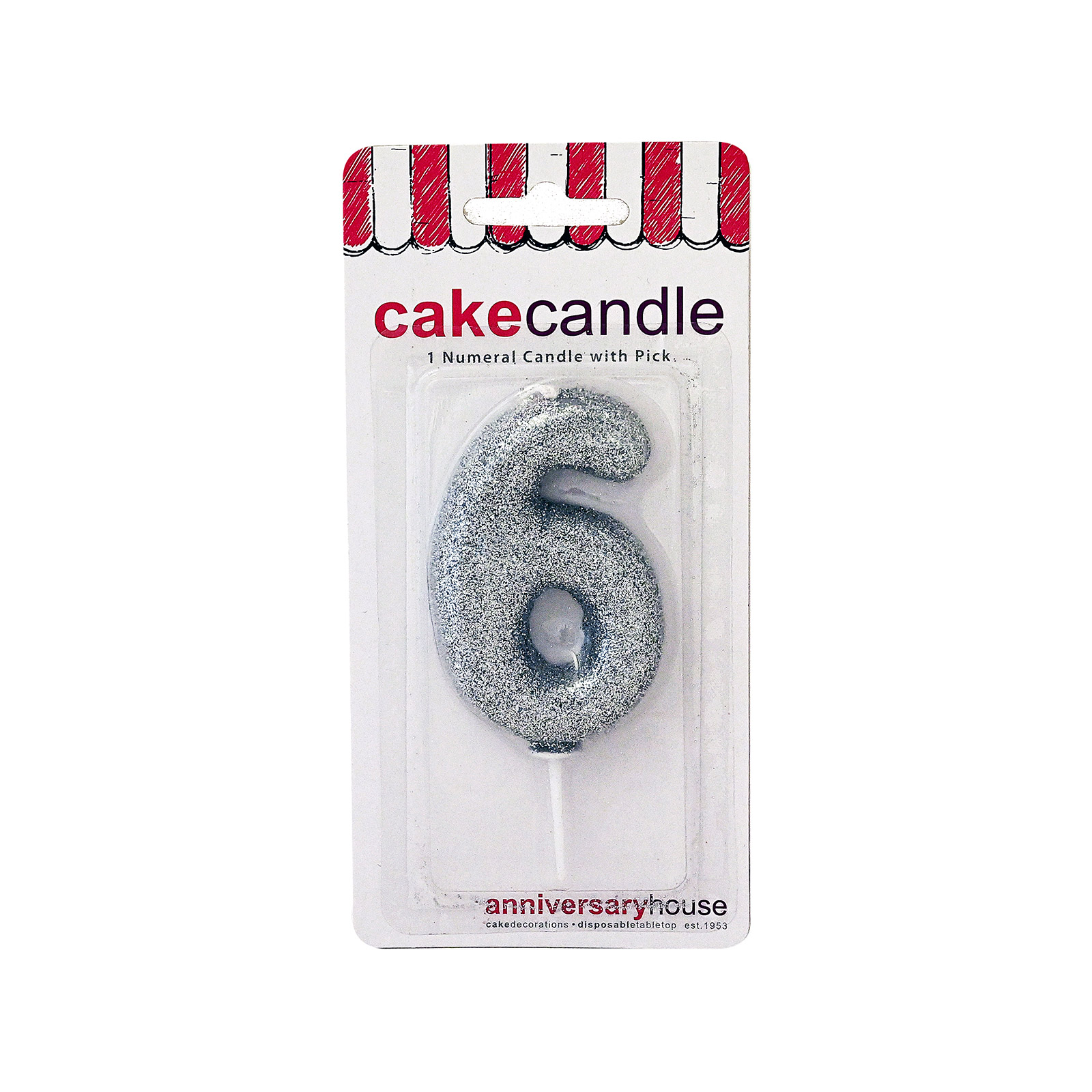 Cake Candle κερί αριθμός ν06 εικόνα 1