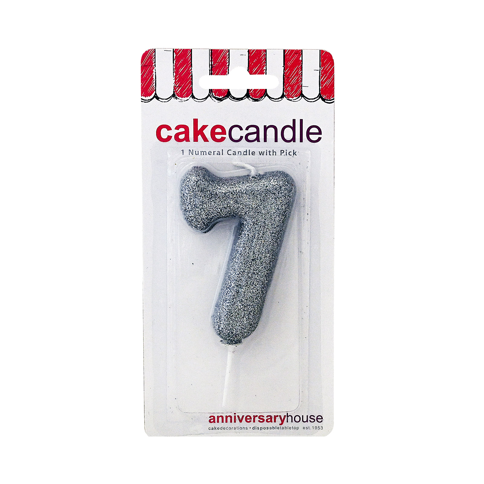 Cake Candle κερί αριθμός ν07 εικόνα 1