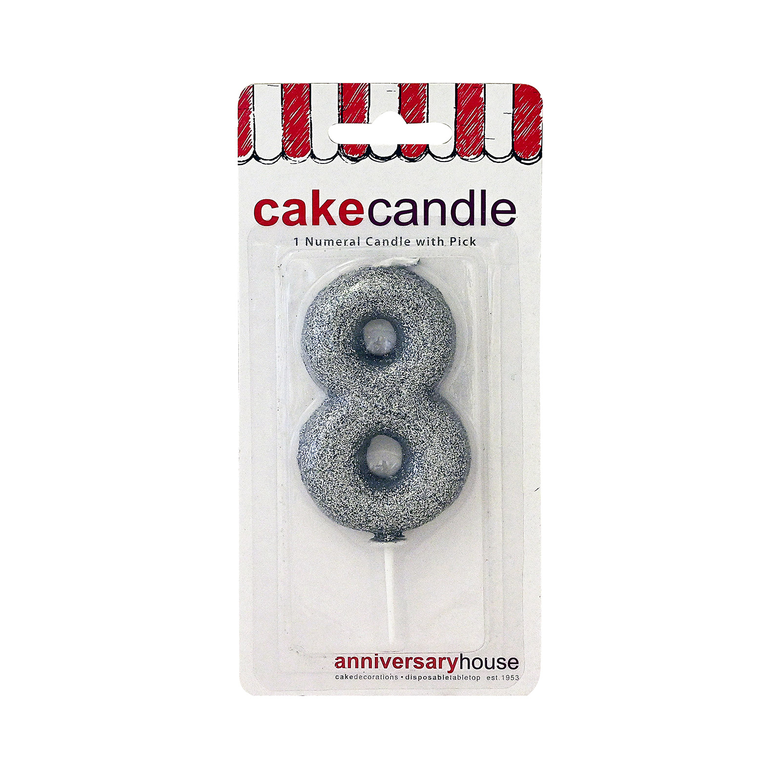 Cake Candle κερί αριθμός ν08 εικόνα 1