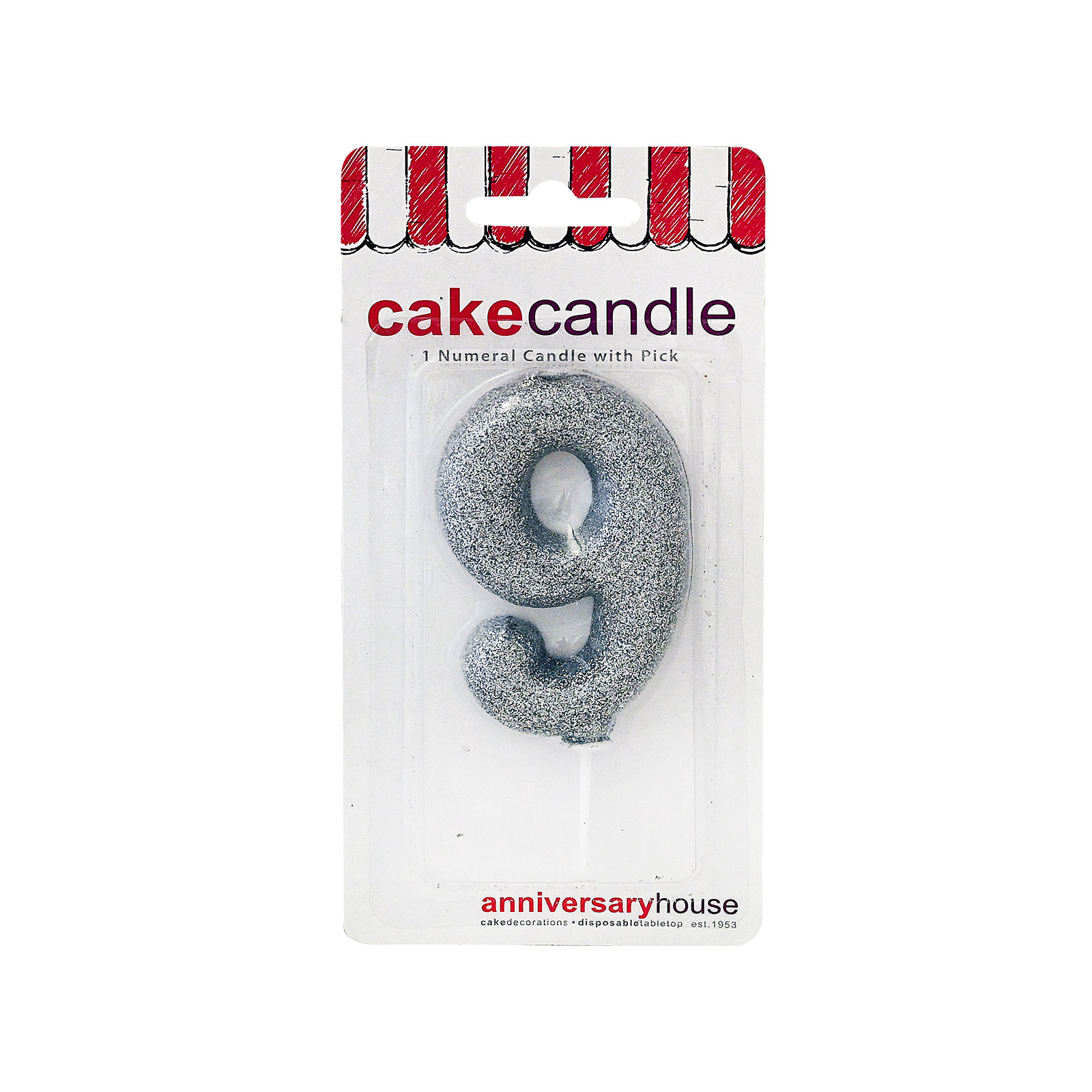 Cake Candle κερί αριθμός ν09 εικόνα 1