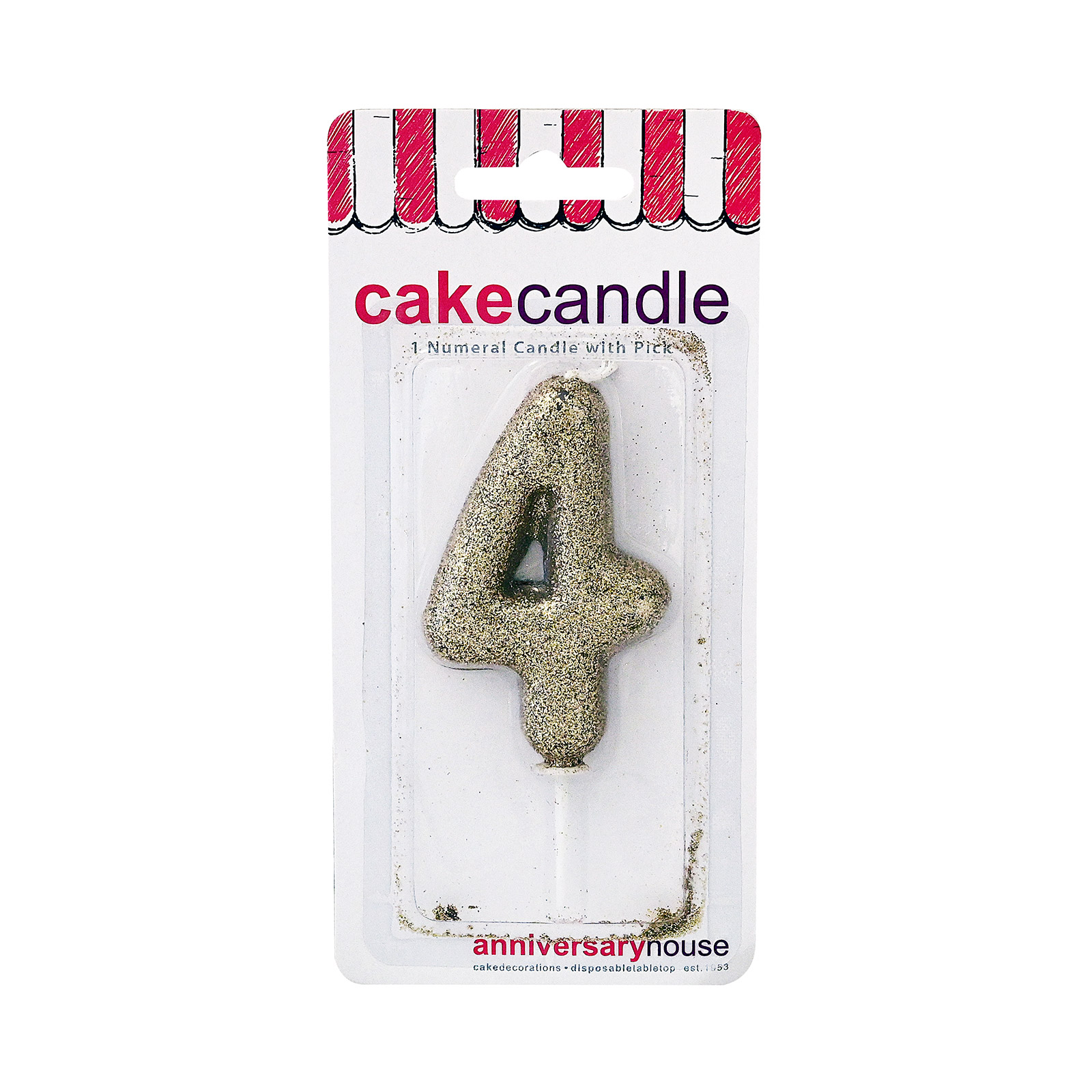 Cake Candle κερί αριθμός ν04 εικόνα 1