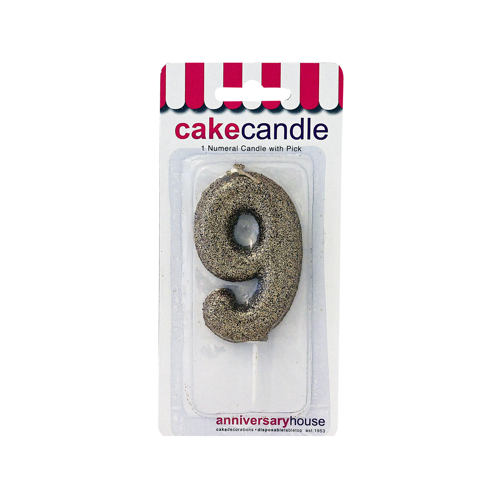 Cake Candle κερί αριθμός ν09 εικόνα 1