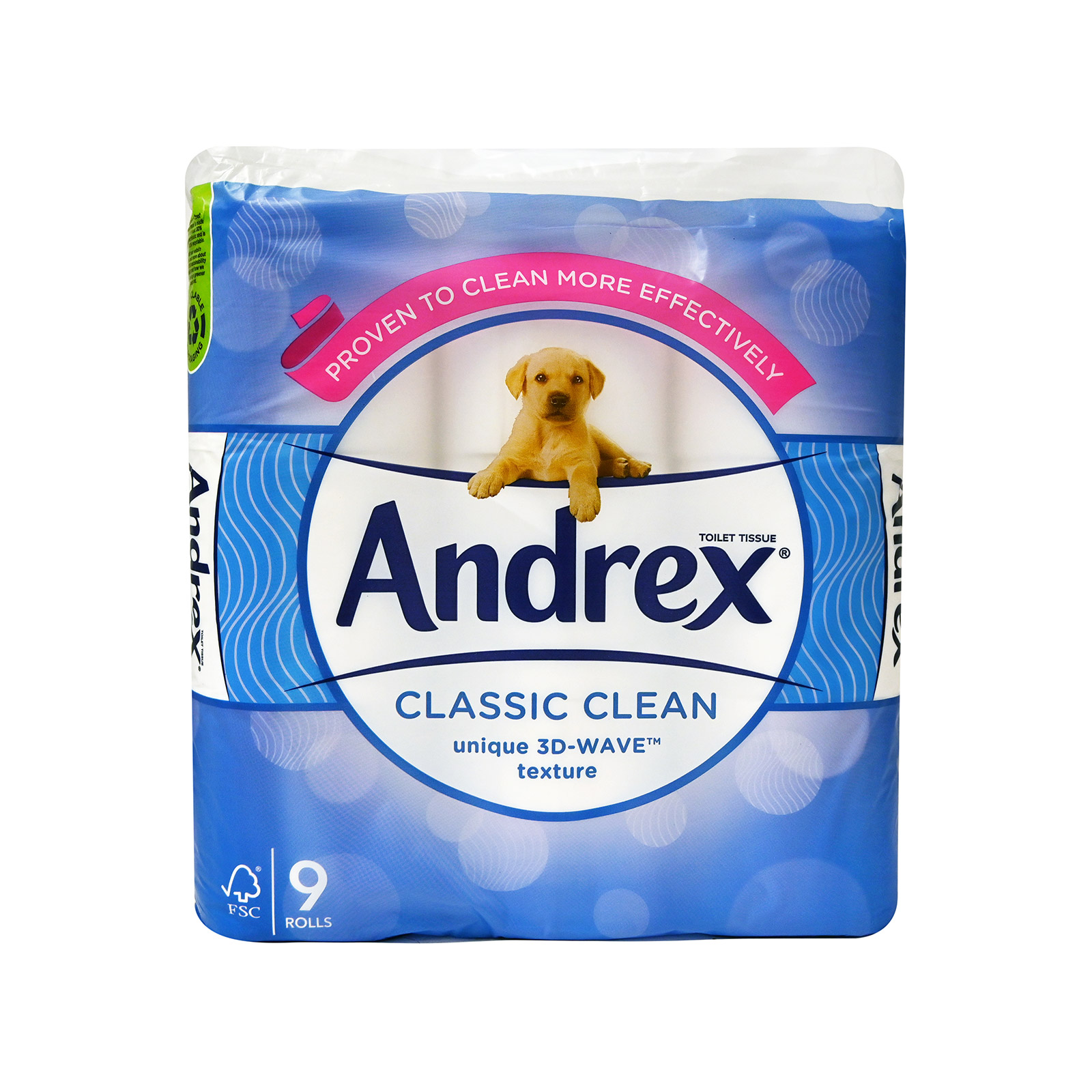 Andrex ρολο χαρτί υγείας 9 τεμαχίων 3φυλλο 9τεμ εικόνα 1