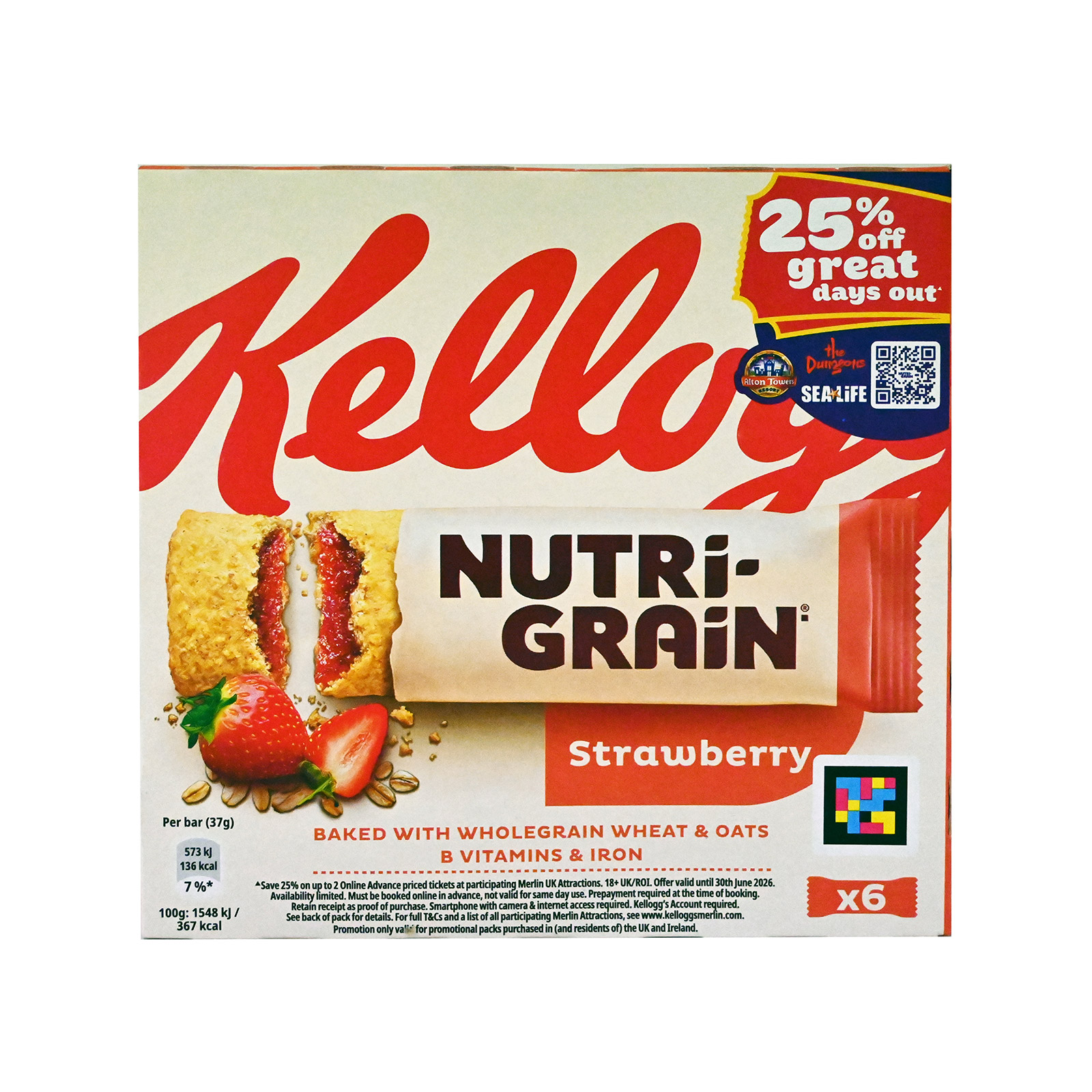 Kellogg's Nutrigrain μπάρα δημητριακών 6x37g εικόνα 1