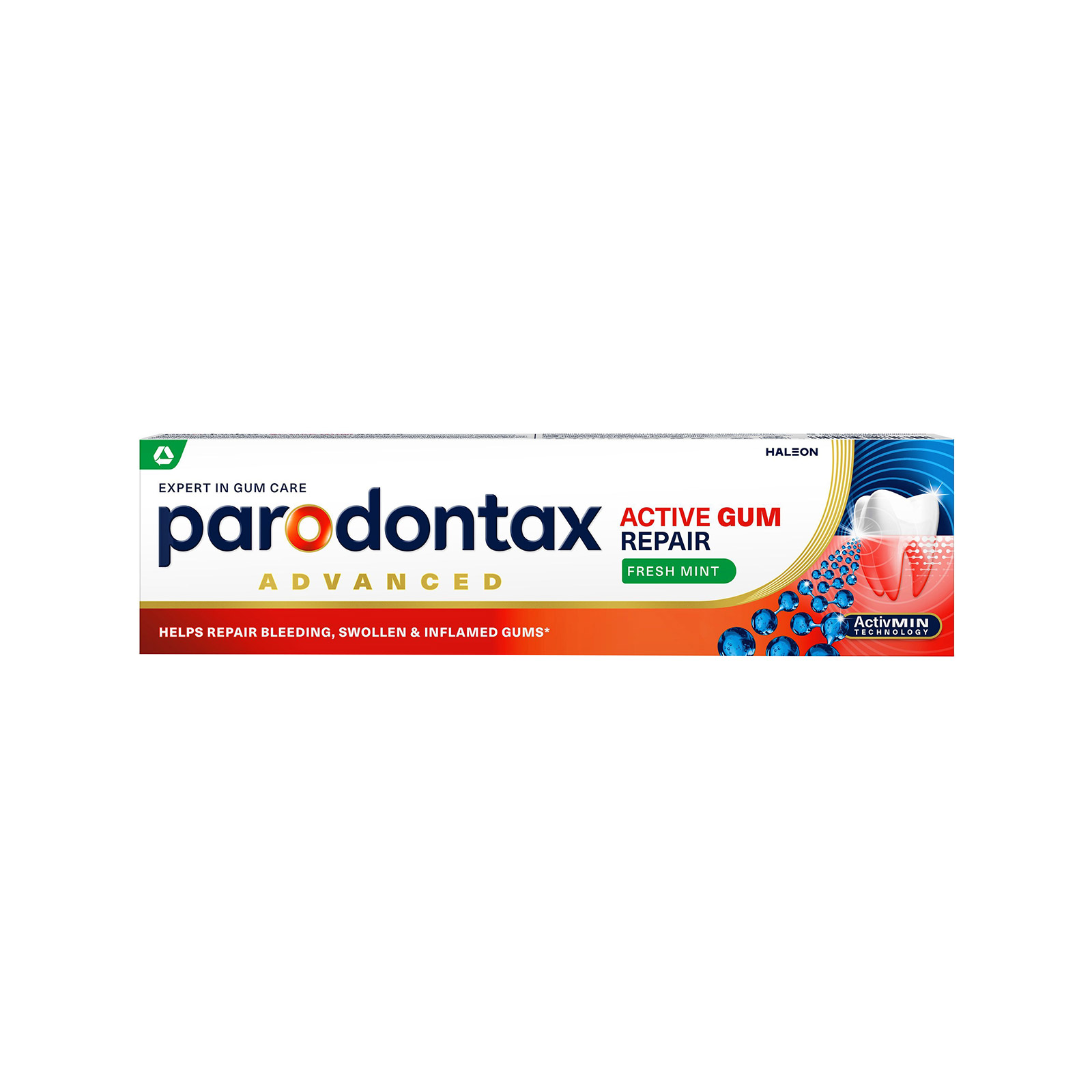 Paradontax Active gum repair οδοντόκρεμα fresh mint 75ml εικόνα 1