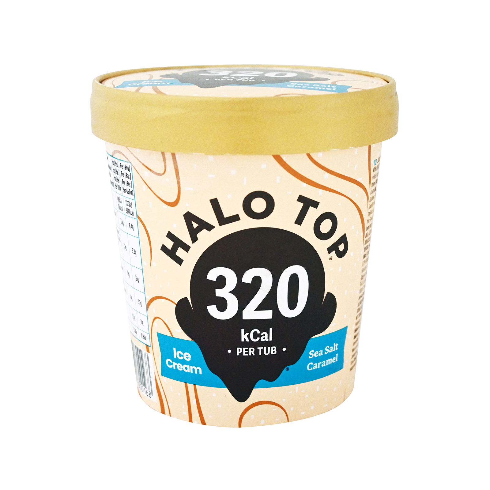 Halo Top 320 Calories family-size ice cream sea salt caramel 460ml image 1