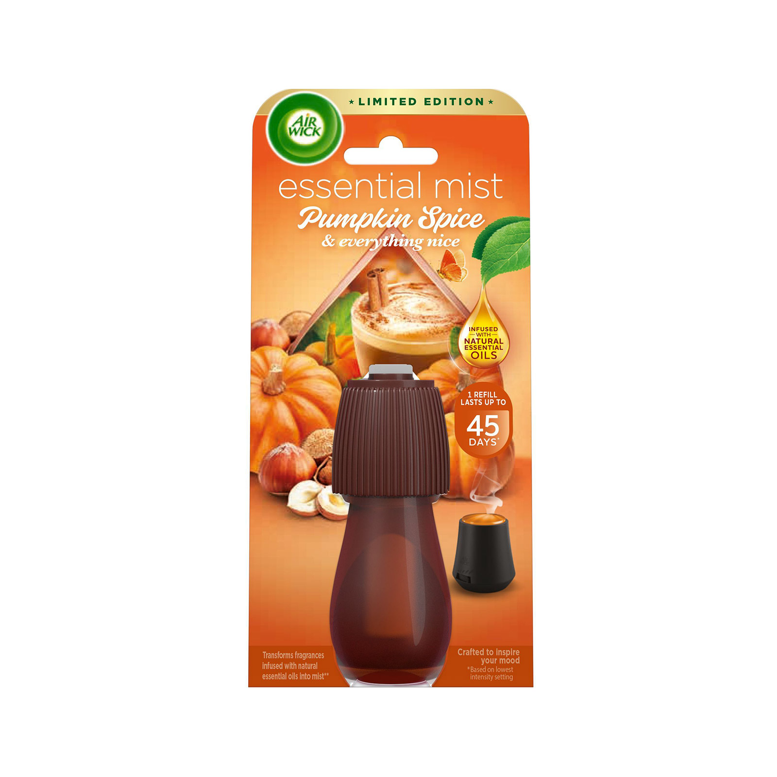 Airwick Essential mist ανταλλακτικό αποσμητικό συσκευής διάχυσης αρώματος pumpkin spice 20ml εικόνα 1