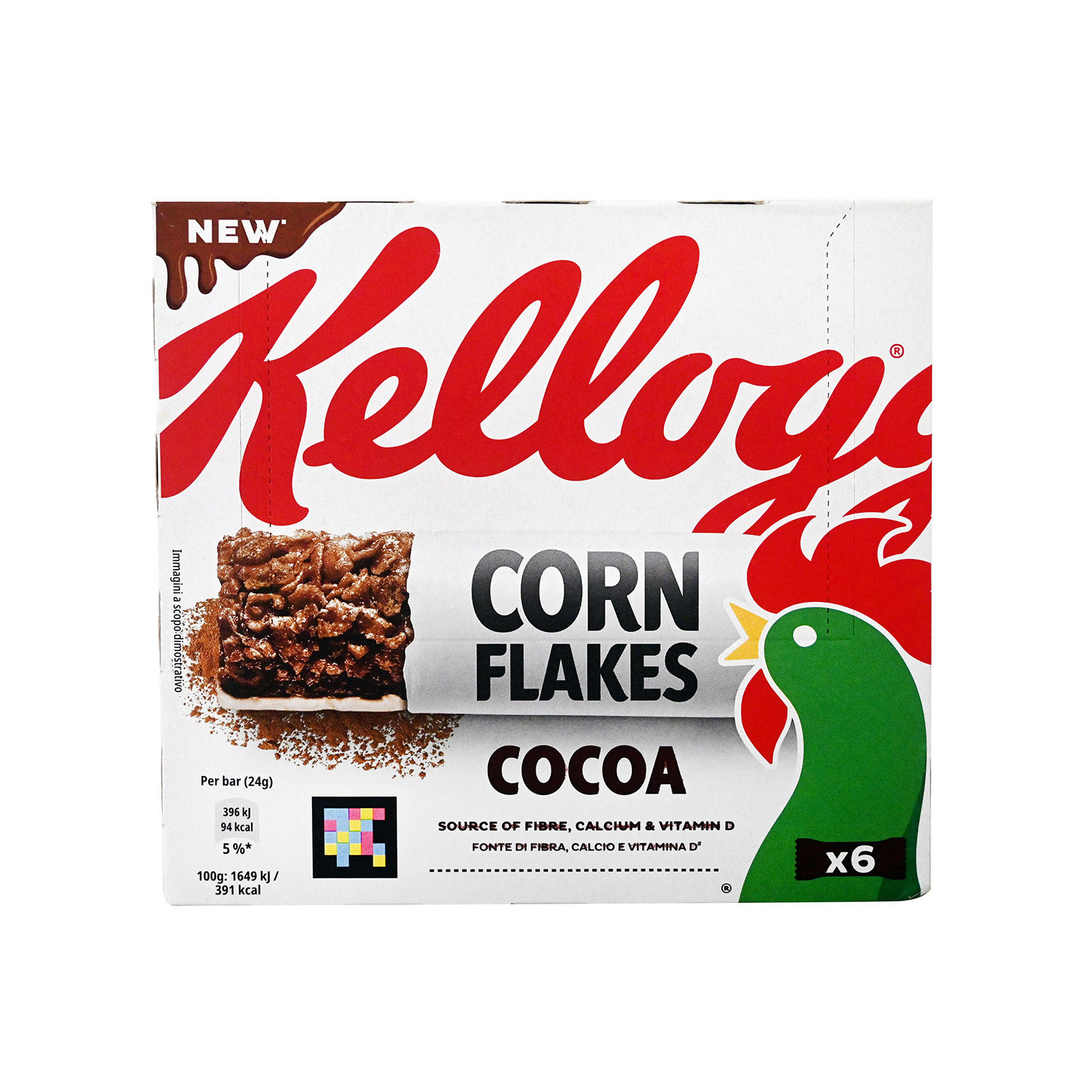 Kellogg's Corn flakes μπάρα δημητριακών cocoa 6x24g εικόνα 1