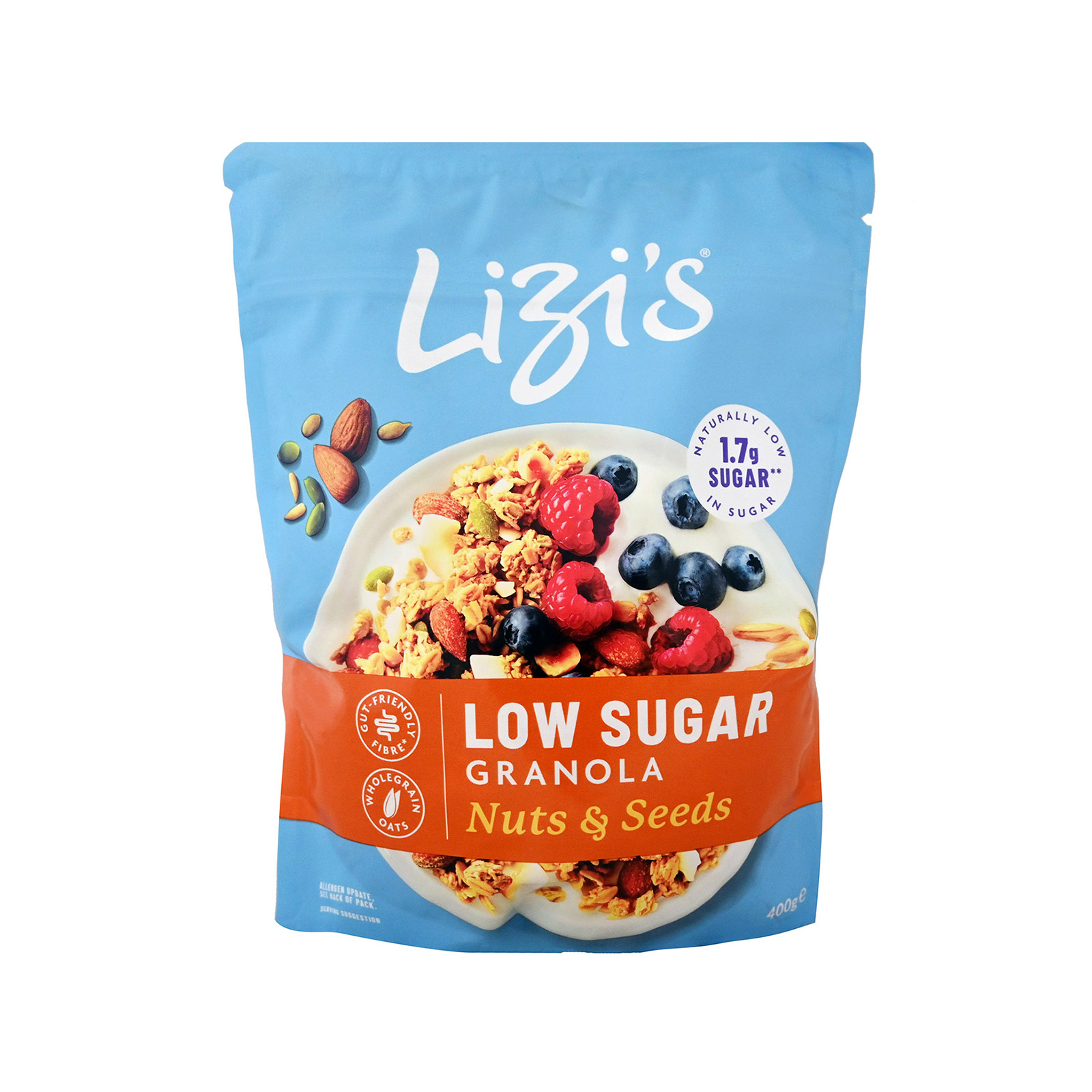 Lizi's Low sugar granola cereal nuts & seeds 400g image 1