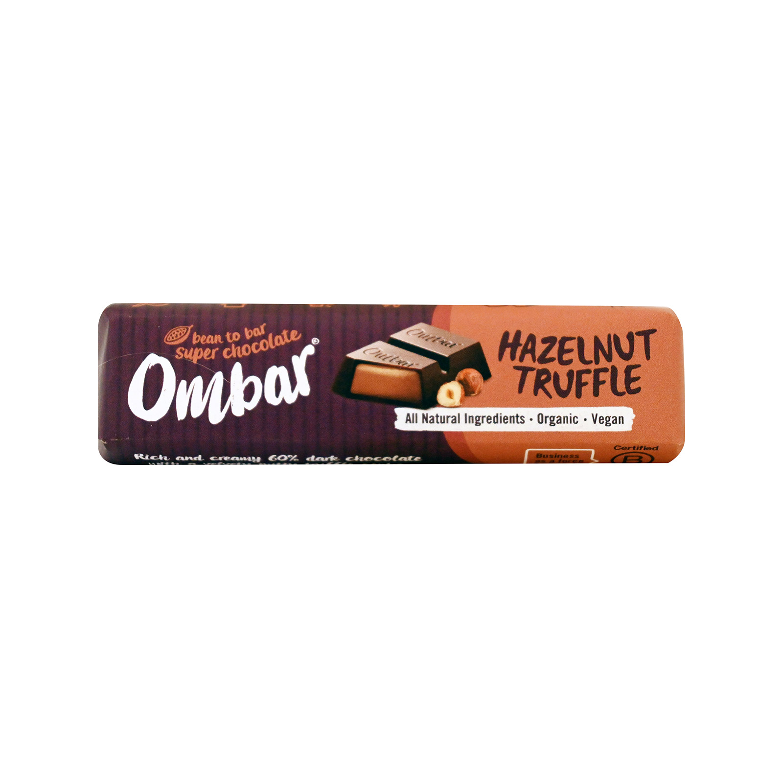 Ombar σοκολάτα hazelnut 42g εικόνα 1
