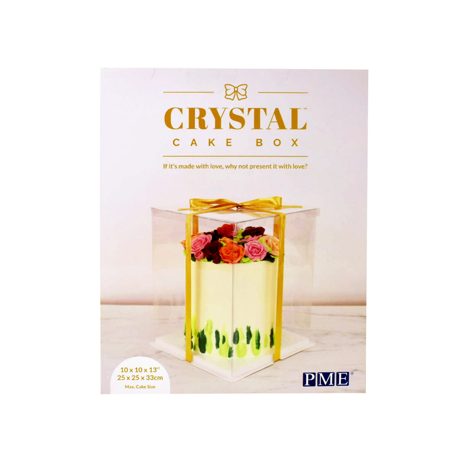 Pme Crystal cake box κουτί συσκευασίας κεϊκ 10χ10χ13 εικόνα 1