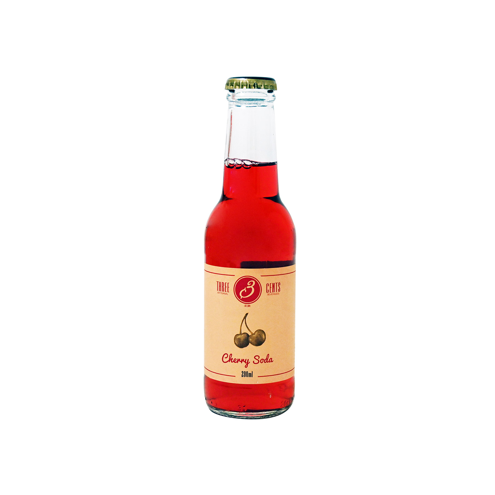 Three Cents αναψυκτικό cherry soda 200ml εικόνα 1