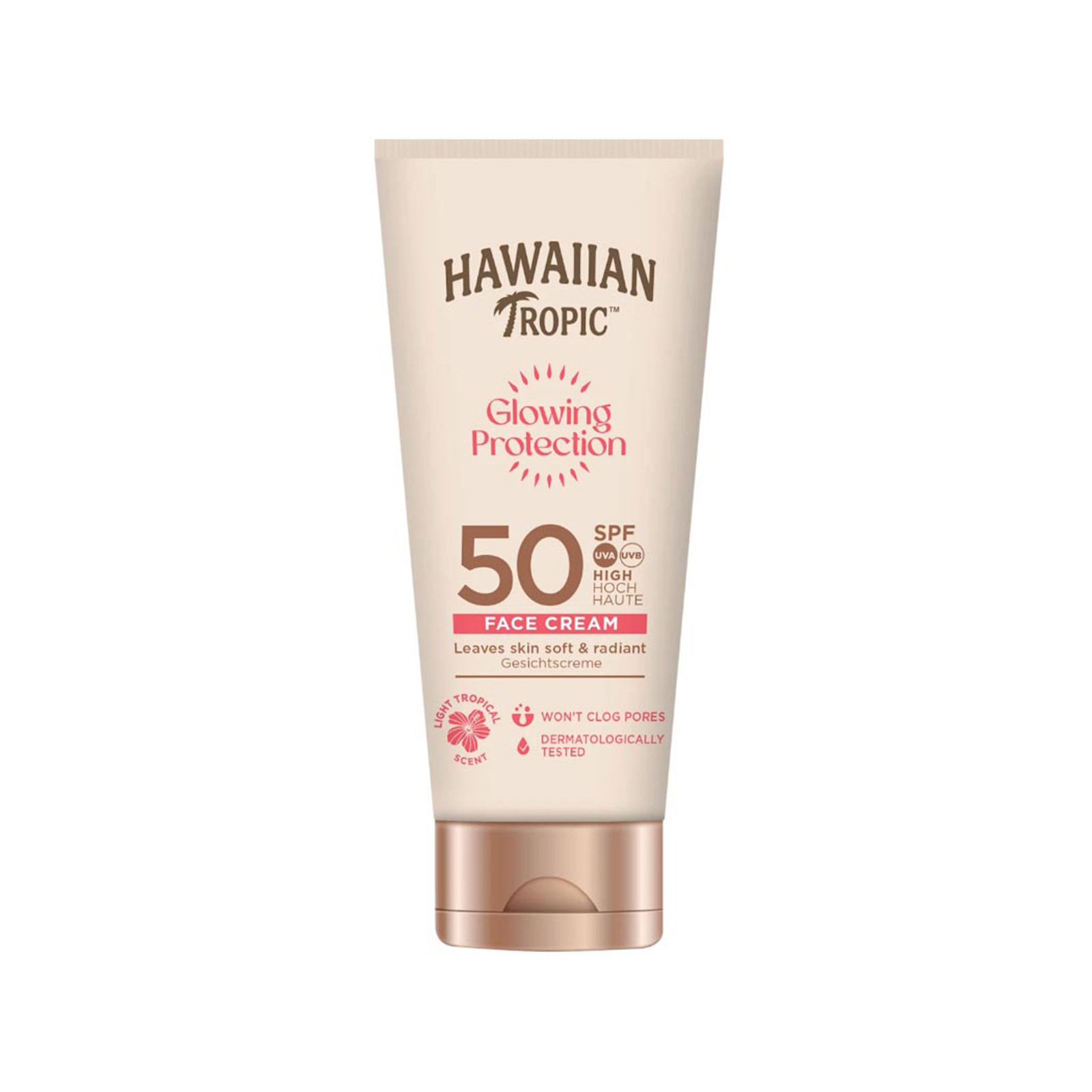 Hawaiian Tropic Glowing protection facial sunscreen SPF 50 high 50ml image 1
