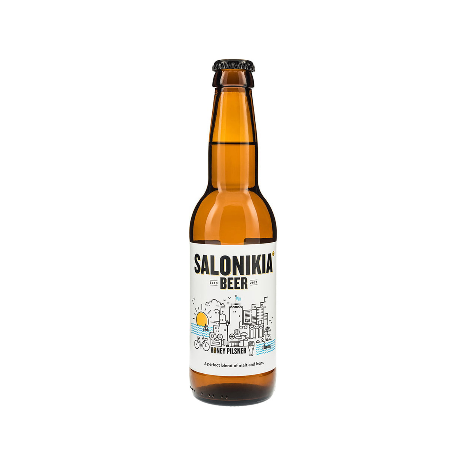 Salonikia Honey pilsner μπίρα 330ml εικόνα 1