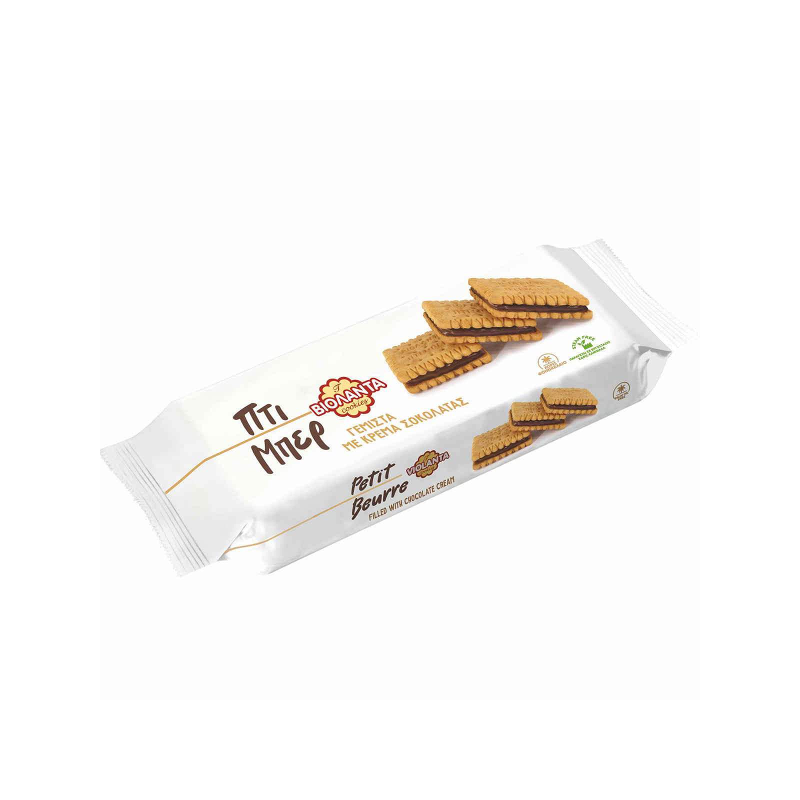 Βιολάντα Πτι Μπερ μπισκότα γεμιστά με κρέμα σοκολάτας 215g εικόνα 1