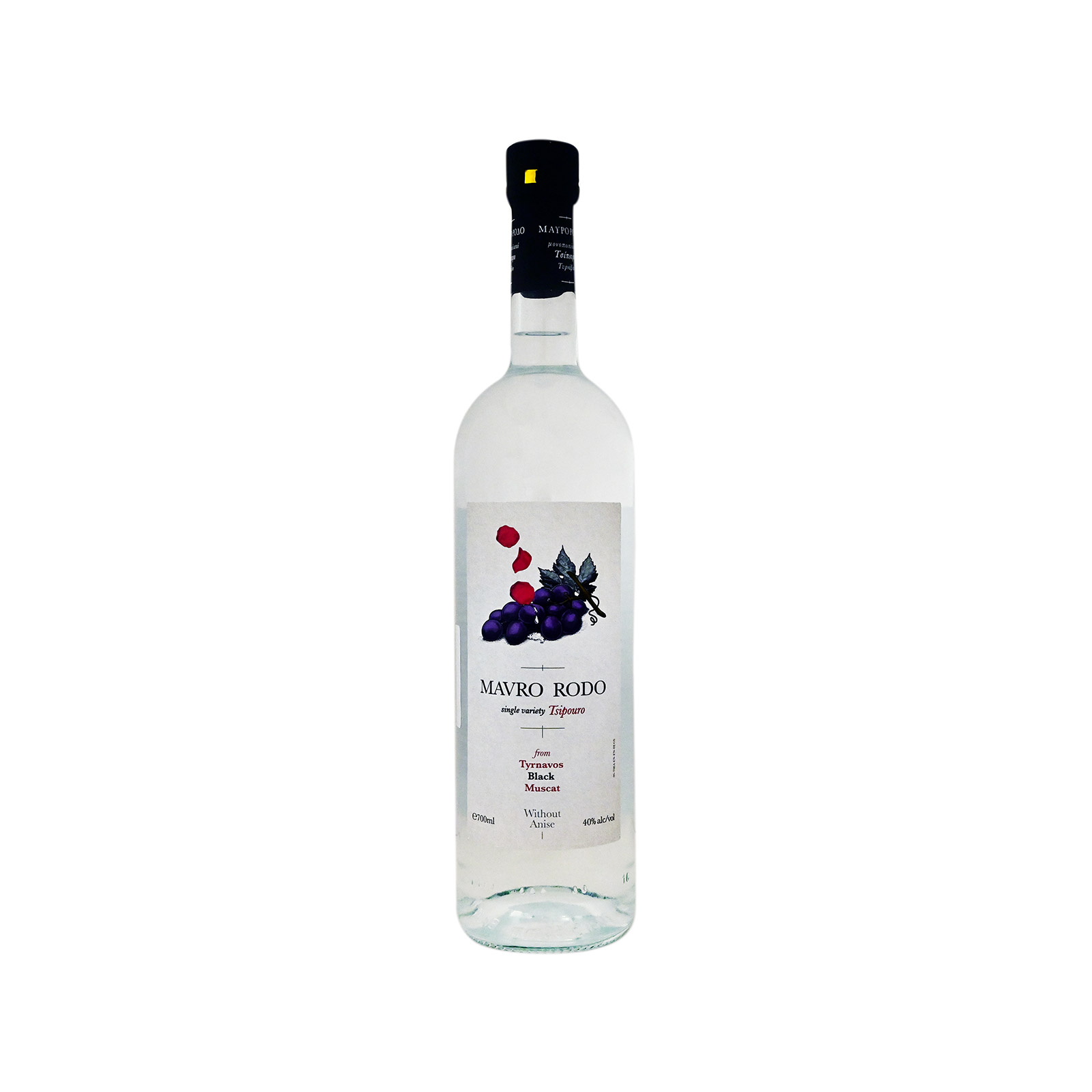 Mavro Rodo tsipouro without anise 700ml image 1
