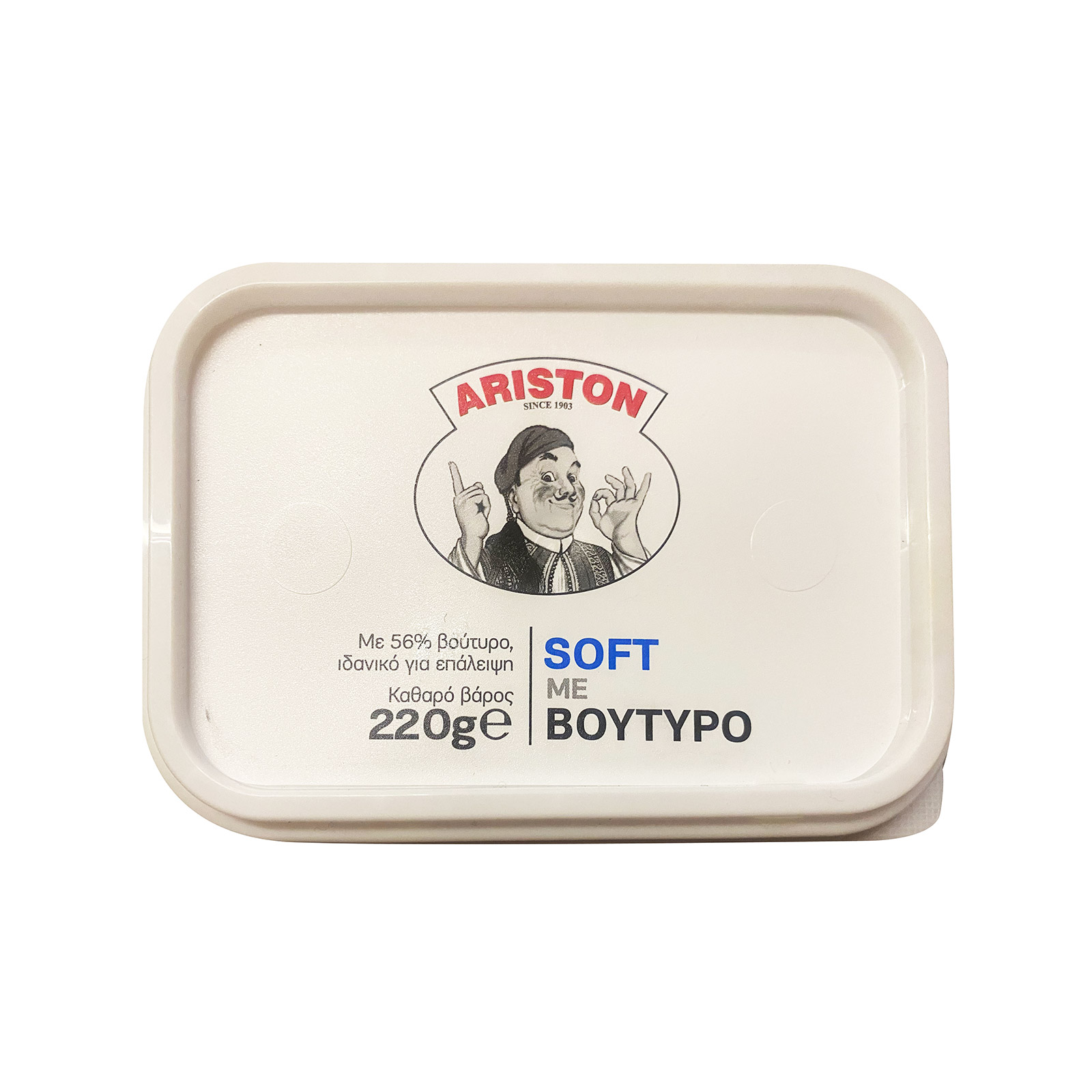 Ariston βούτυρο soft με αγελαδινό βούτυρο 220g εικόνα 1