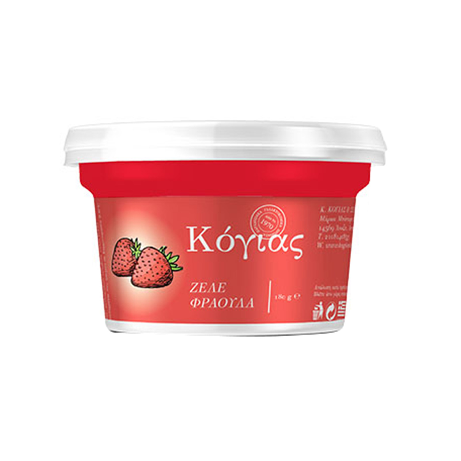 Κόγιας επιδόρπιο ψυγείου ζελέ φράουλα 180g εικόνα 1