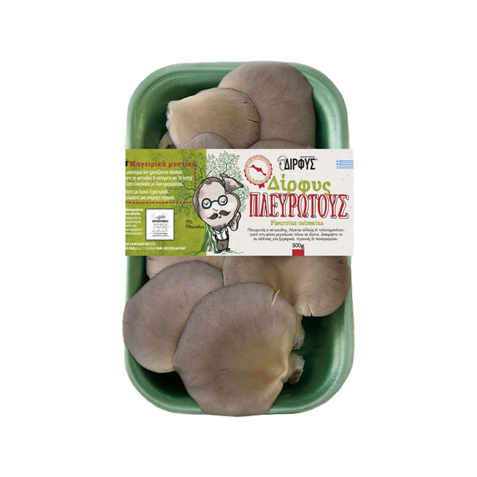 Δίρφυς Πλευρώτους μανιτάρια φρέσκα τυποποιημένα 500g εικόνα 1