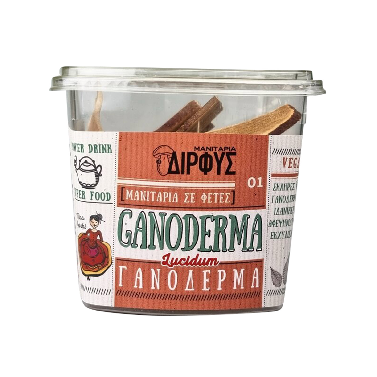 Δίρφυς Γανόδερμα Nο. 1 μανιτάρια αποξηραμένα σε φέτες 40g εικόνα 1