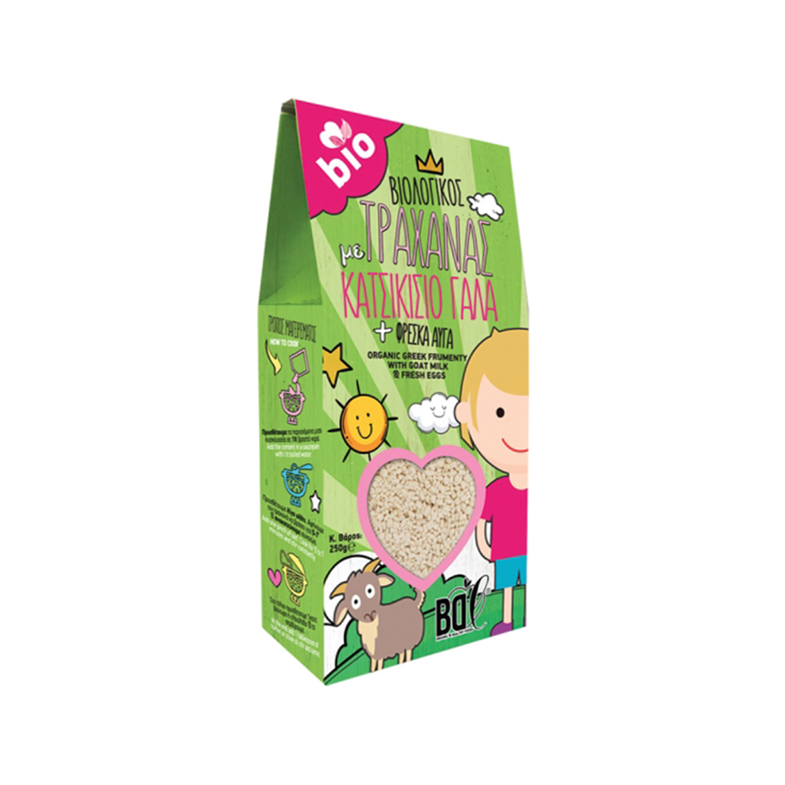 BDL τραχανάς παιδικός με κατσικίσιο γάλα & φρέσκα αυγά 250g εικόνα 1