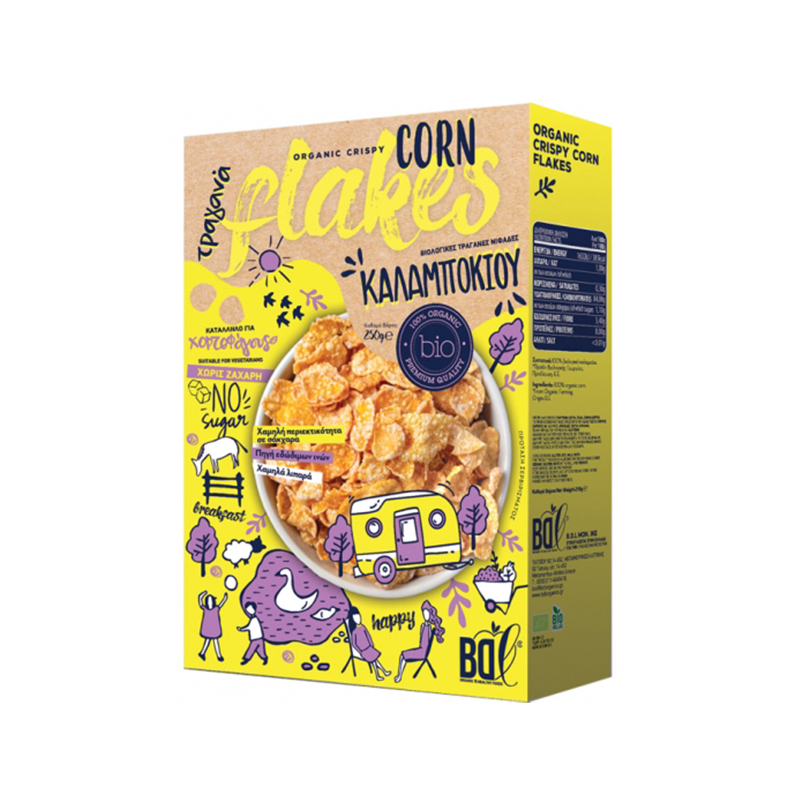 BDL Corn Flakes νιφάδες καλαμποκιού 250g εικόνα 1