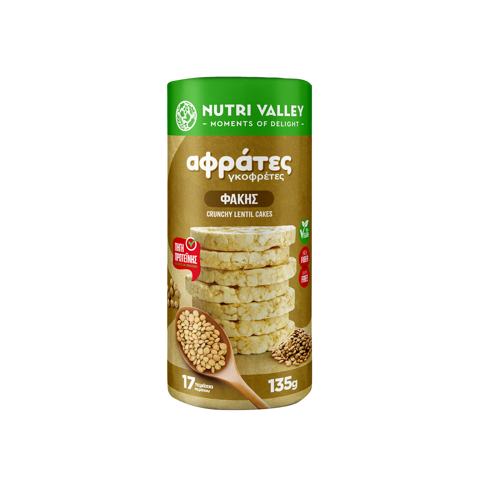 Nutri Valley γκοφρέτες φακής αφράτες 135g εικόνα 1