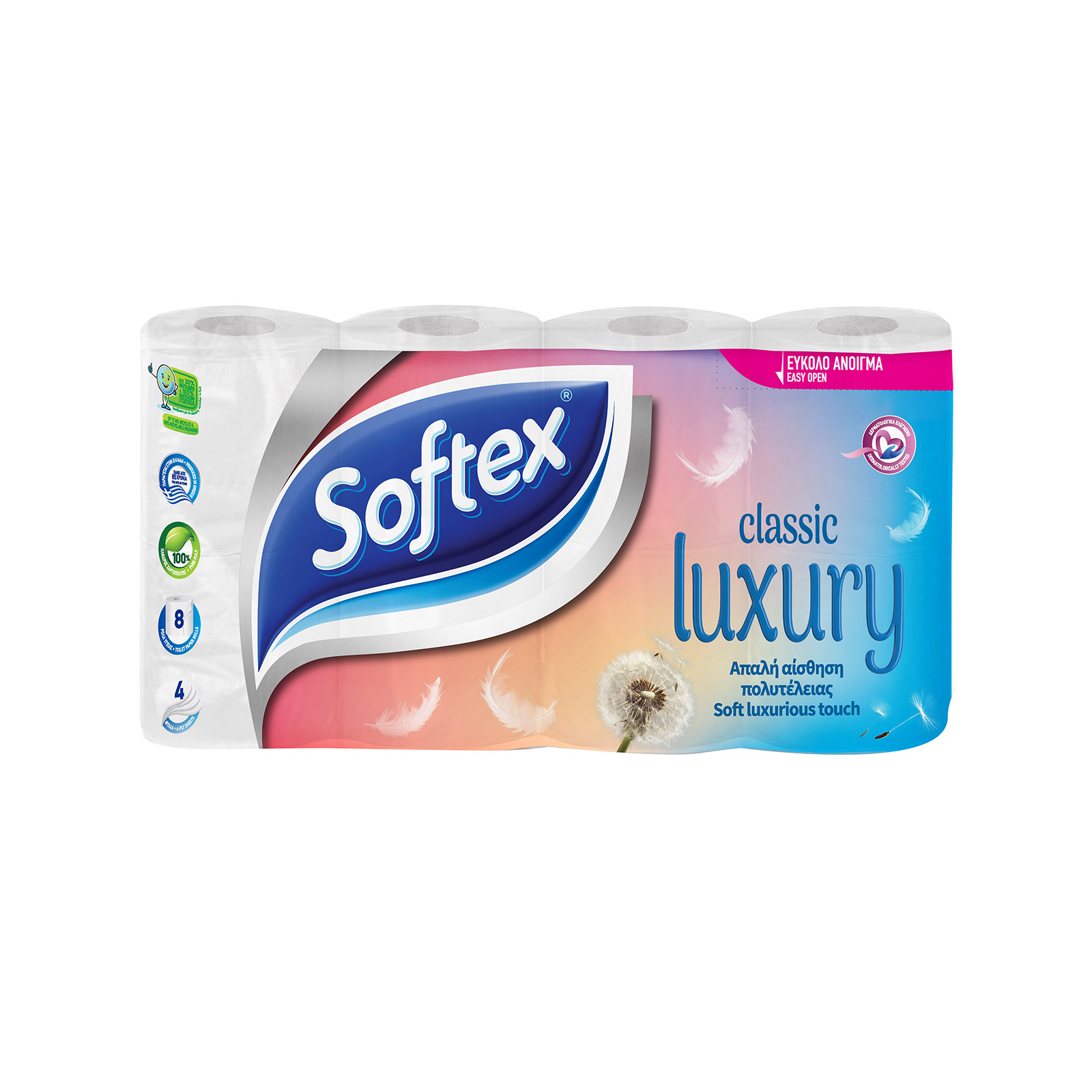 Softex Luxury classic ρολό χαρτί υγείας 8x90g εικόνα 1