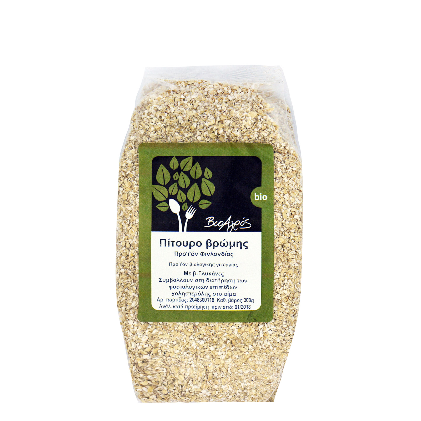 Βιοαγρός πίτουρο βρώμης ολικής αλέσεως 300g εικόνα 1