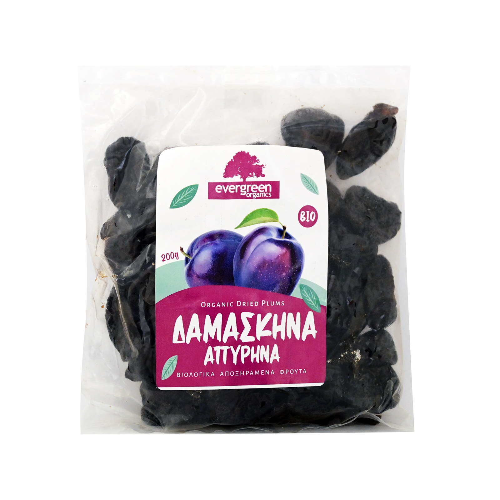 Evergreen δαμάσκηνα αποξηραμένα απύρηνα 200g εικόνα 1