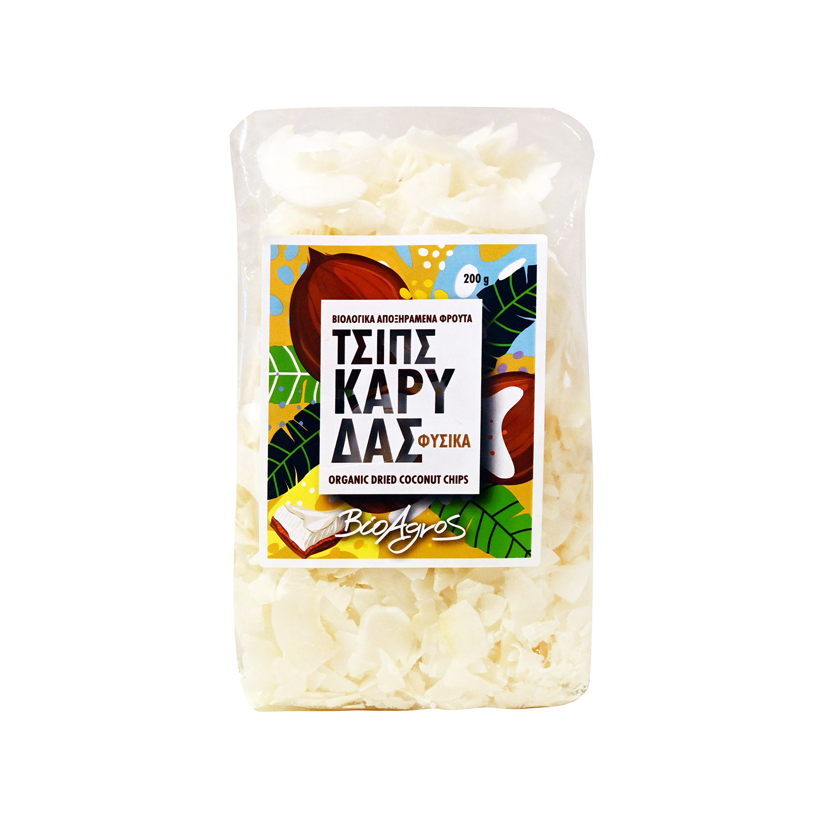 Βιοαγρός τσιπς καρύδας φυσικά 200g εικόνα 1