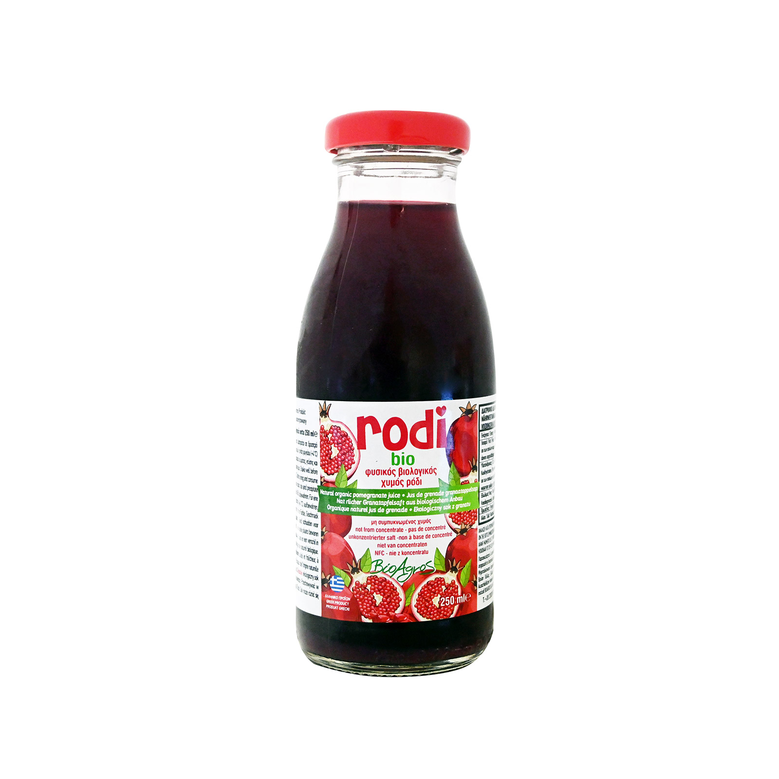 Βιοαγρός χυμός φυσικός ρόδι 250ml εικόνα 1