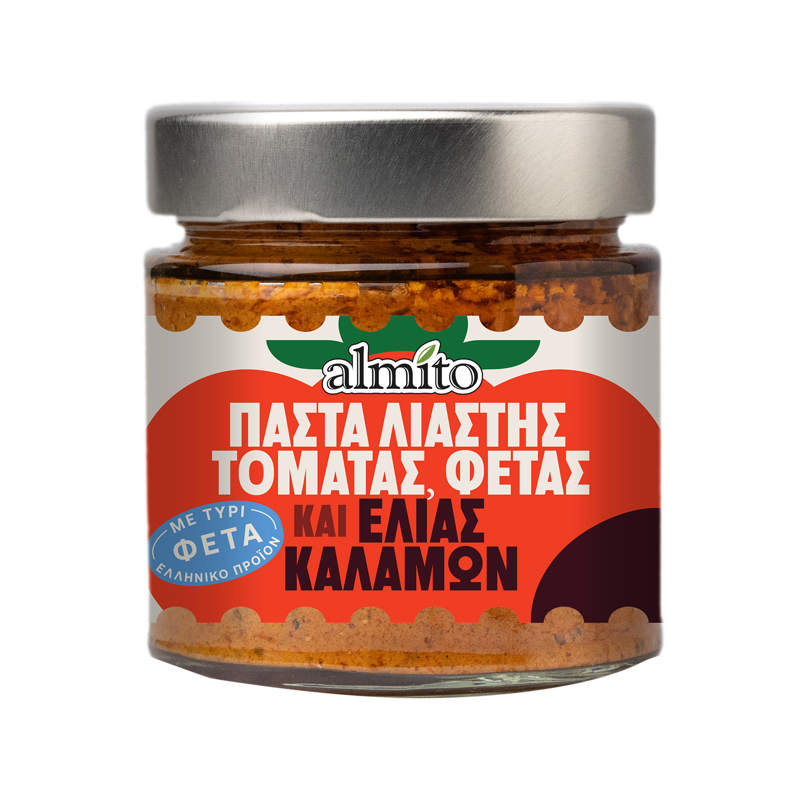Almito πάστα λιαστής τομάτας με τυρί φέτα & ελιά καλαμών 190g εικόνα 1