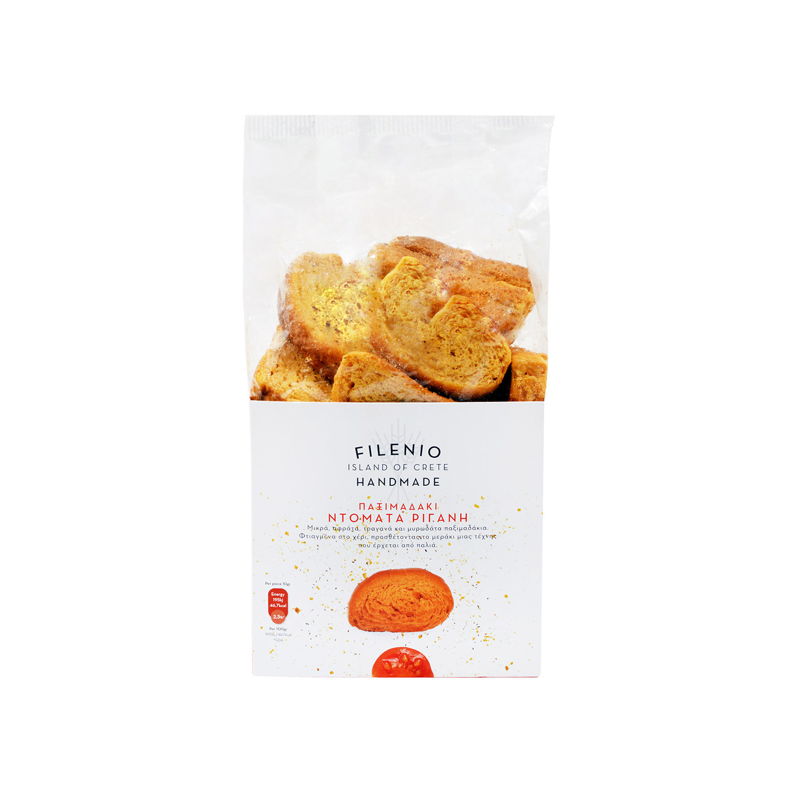 Filenio παξιμαδάκι κριθαρένιο ντομάτα & ρίγανη 350g εικόνα 1