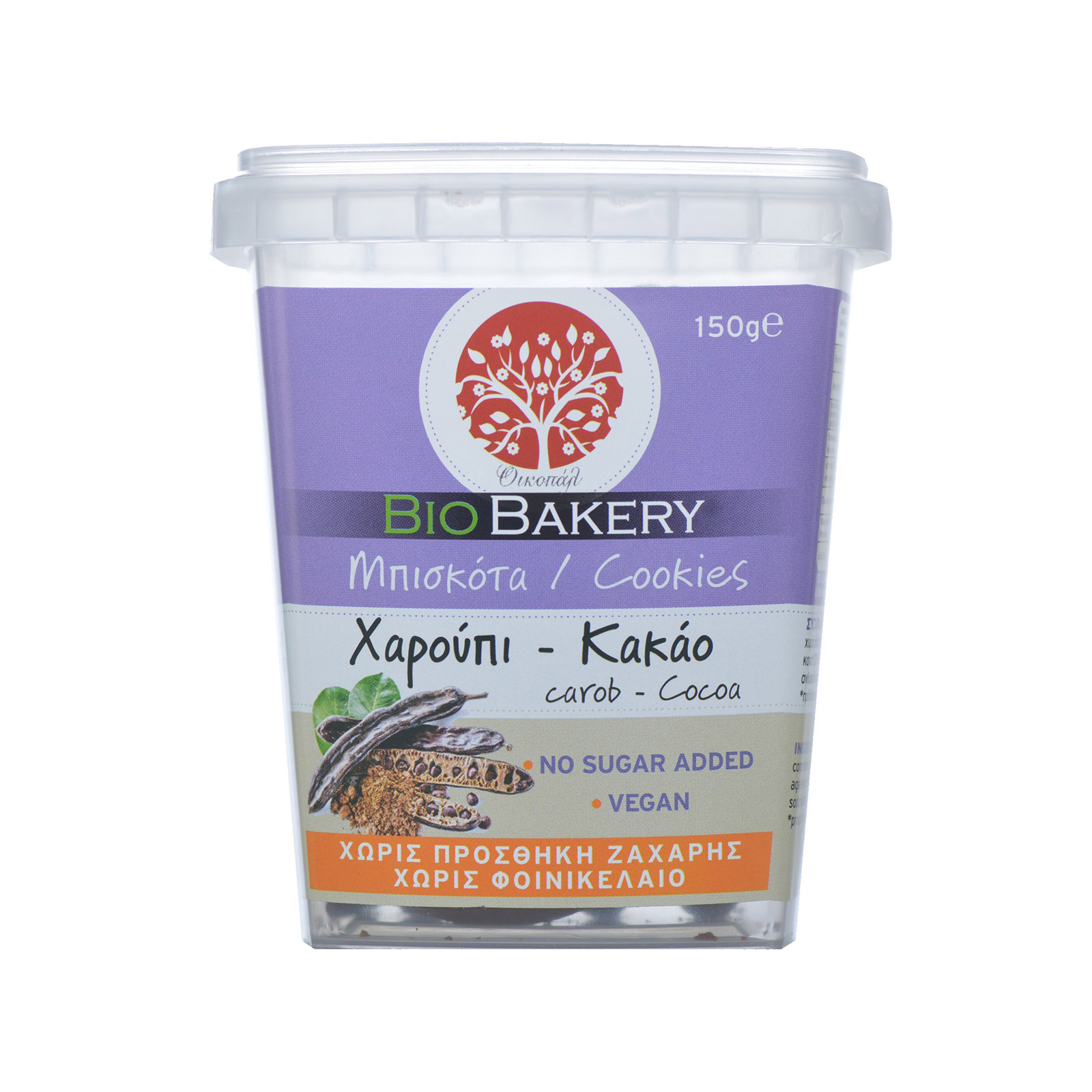 Οικοπάλ μπισκότα χαρούπι - κακάο 150g εικόνα 1