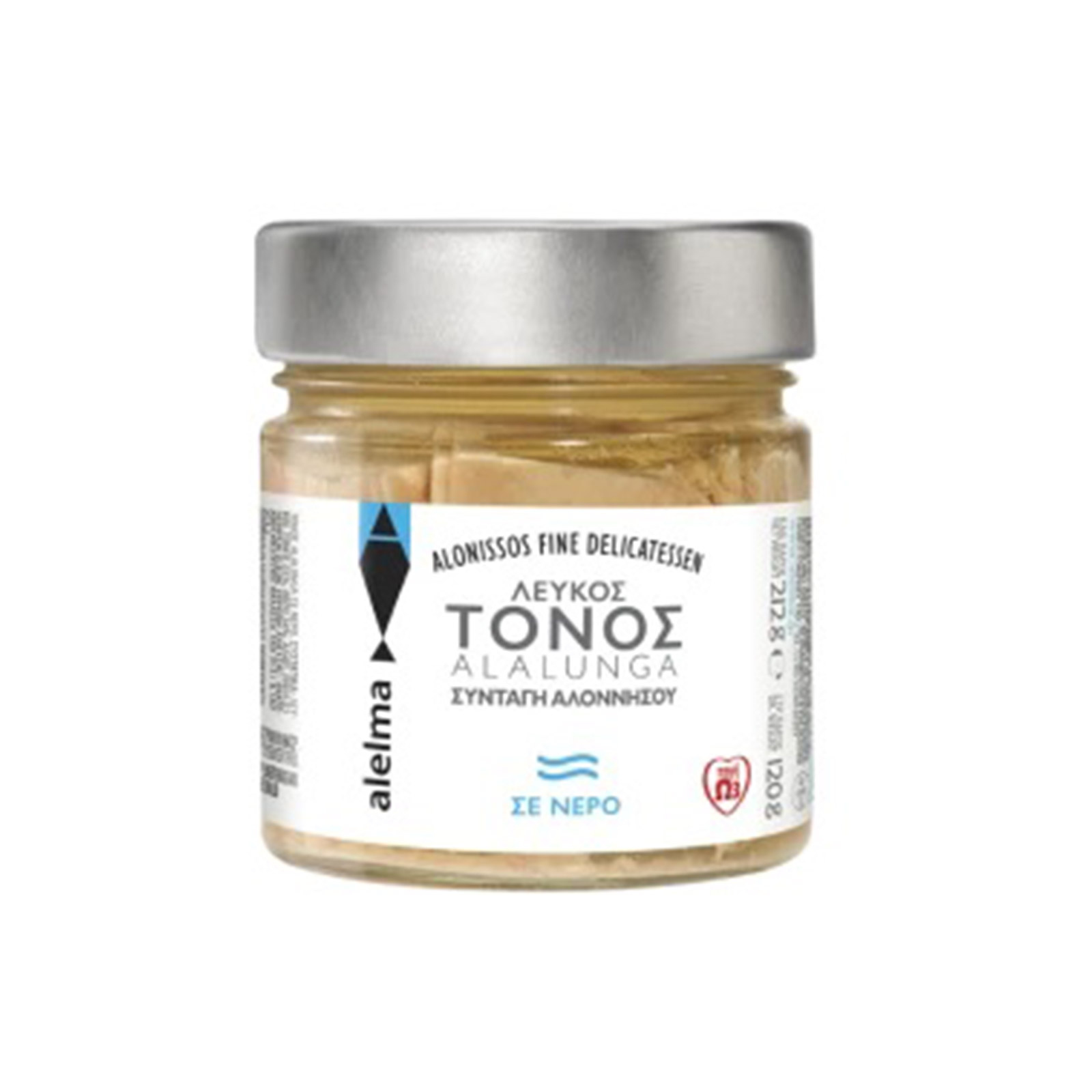 Alelma Alalunga λευκός τόνος Αλοννήσου σε νερό 212g (στραγγισμένο βάρος 120g) εικόνα 1